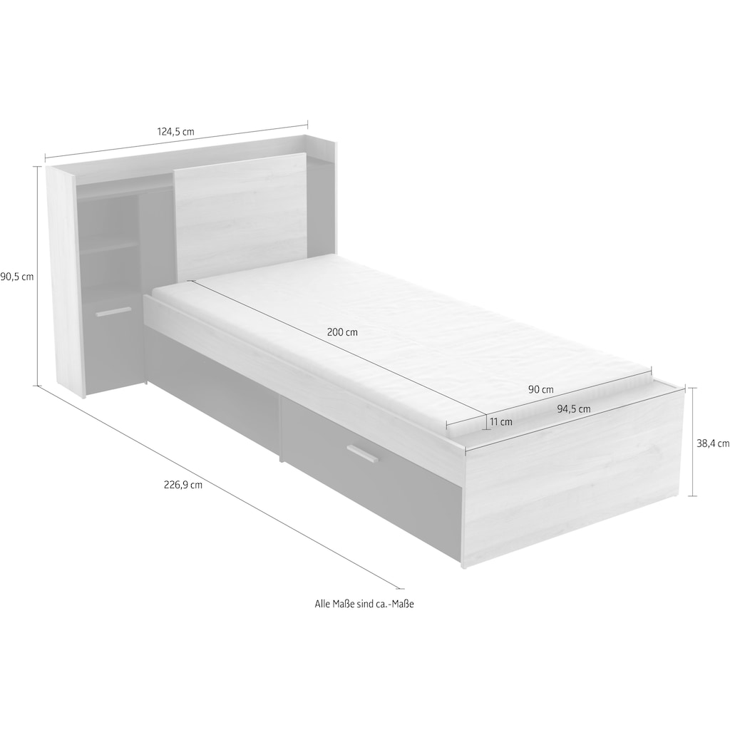 Demeyere GROUP Einzelbett, Liegefläche 90 x 200 cm, ohne Matratze