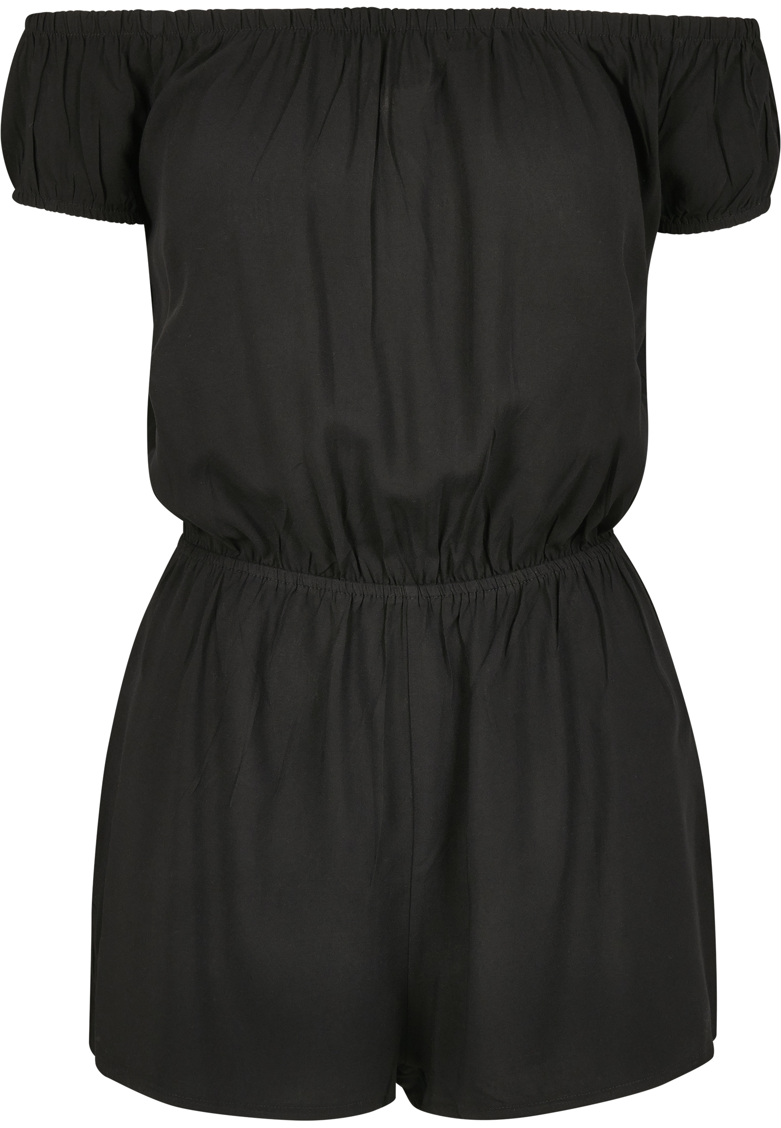 URBAN CLASSICS Jumpsuit »Urban Classics Damen Ladies Off Shoulder Short Jumpsuit«, (1 tlg.)