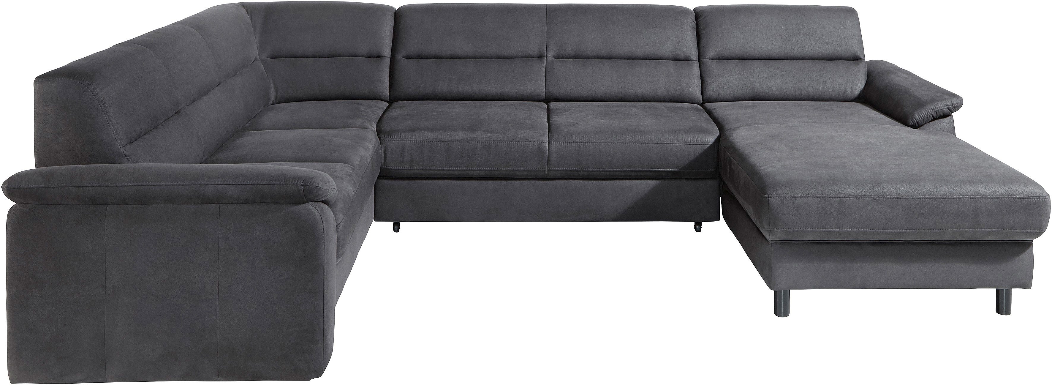 sit&more Wohnlandschaft "Ascara U-Form, B:312cm, klassisches Design, Taschenfederkernpolsterung" inklusive Boxspring/Federkern-Polsterung, wahlweise mit Schlaffunktion