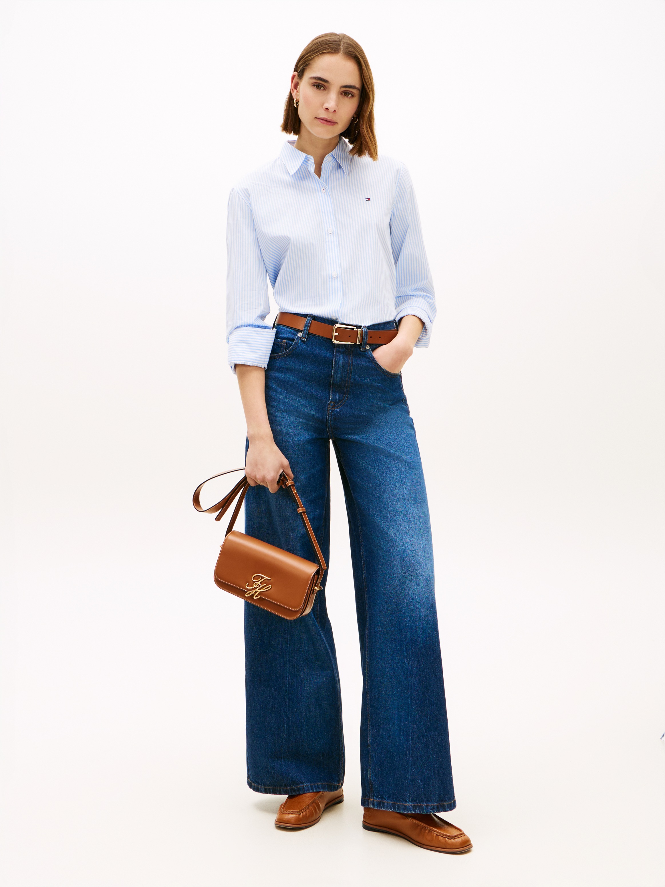 Tommy Hilfiger Umhängetasche "TH SCRIPT FLAP CROSSOVER" Schultertasche, Han günstig online kaufen