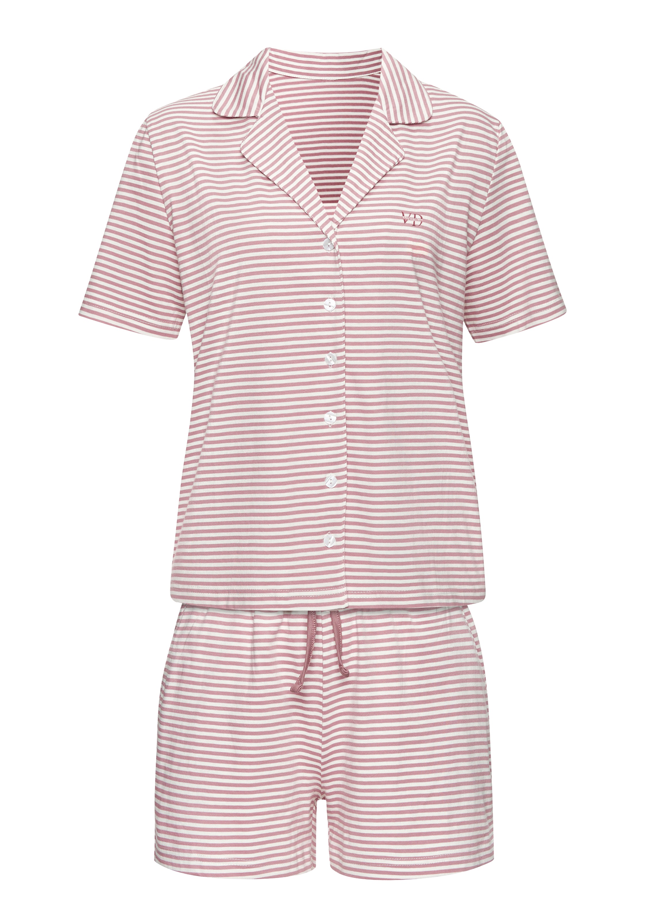 Vivance Dreams Shorty Set, 2 tlg. mit feinen garngefärbten Streifen günstig online kaufen