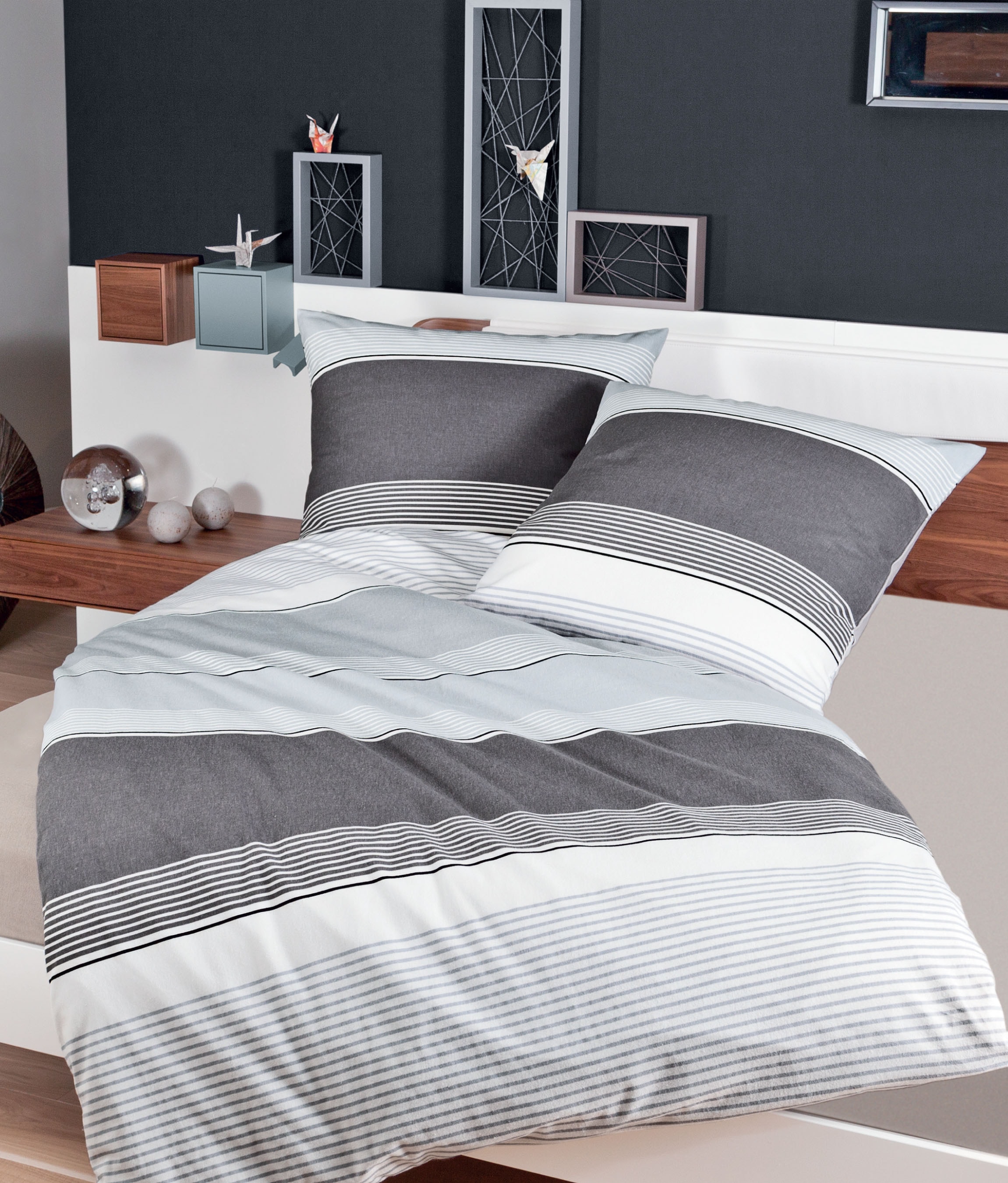 Janine Bettwäsche "Mako-Satin 31013" 2 tlg. tlg. aus 100% Baumwolle, mit St günstig online kaufen