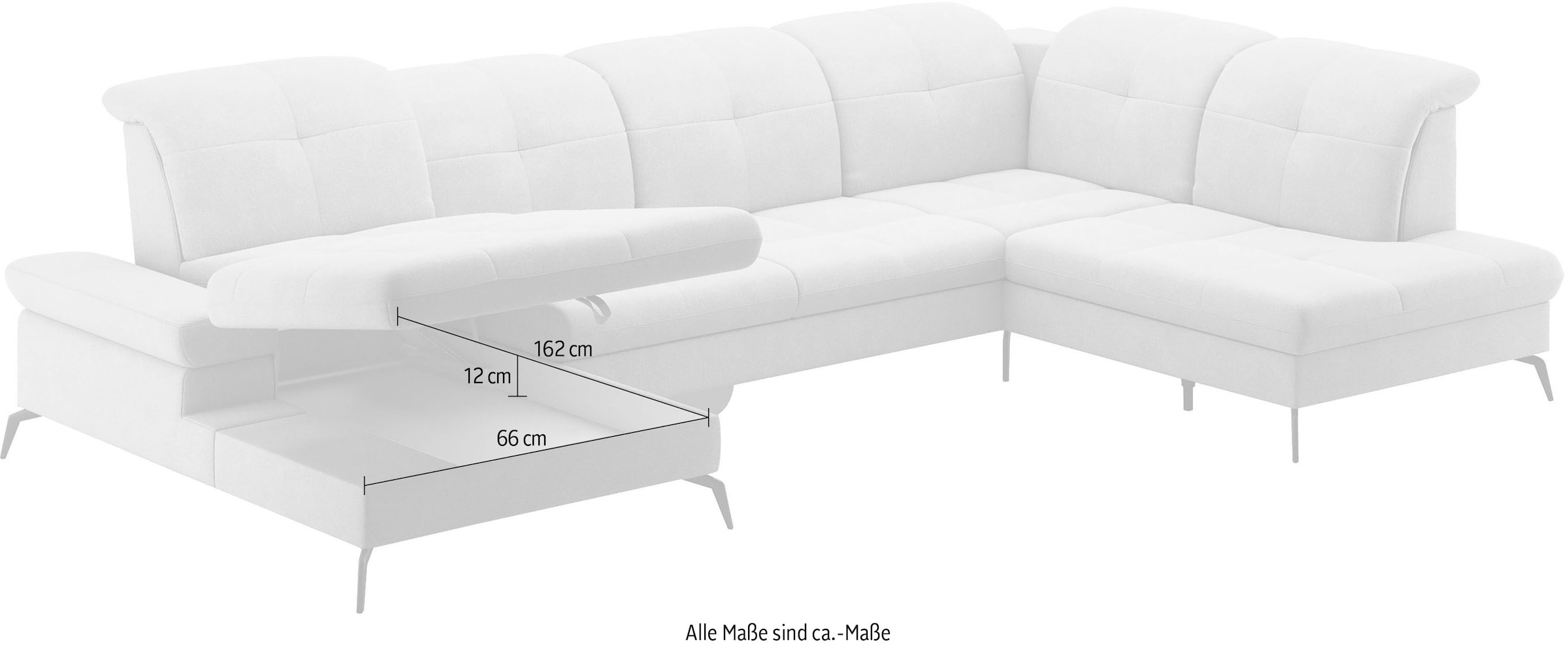 sit&more Wohnlandschaft »Amica«, inkl Sitztiefenverstellung und Armteilverstellung