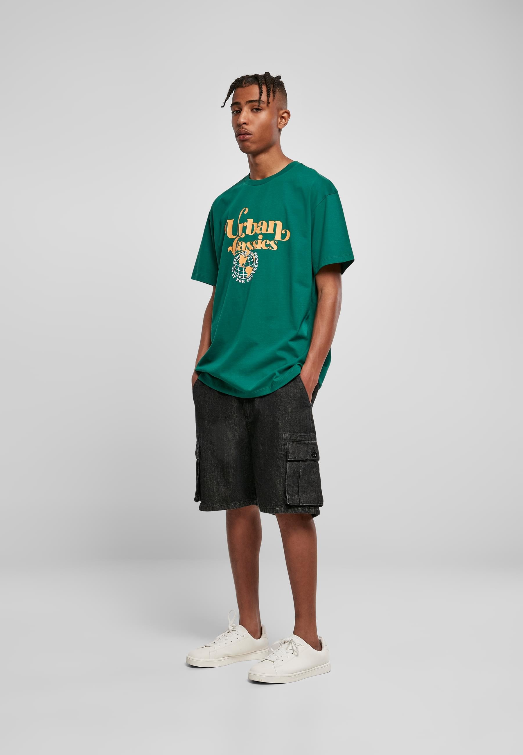 URBAN CLASSICS T-Shirt »Urban Classics Herren Organic Globe Logo Tee«, (1 tlg.)