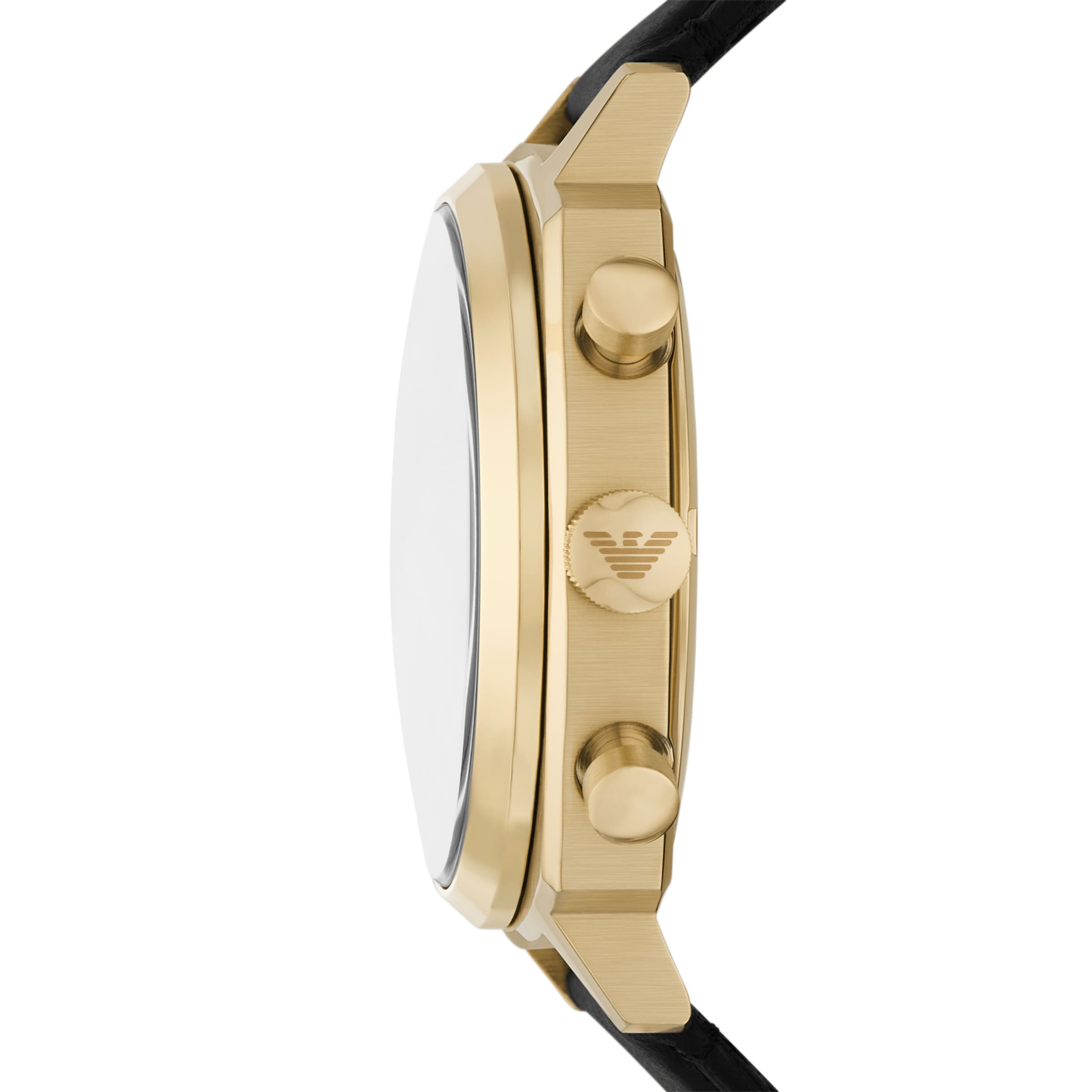 Emporio Armani Chronograph, Quarzuhr, Armbanduhr, Herrenuhr, Lederarmband, analog, Tag