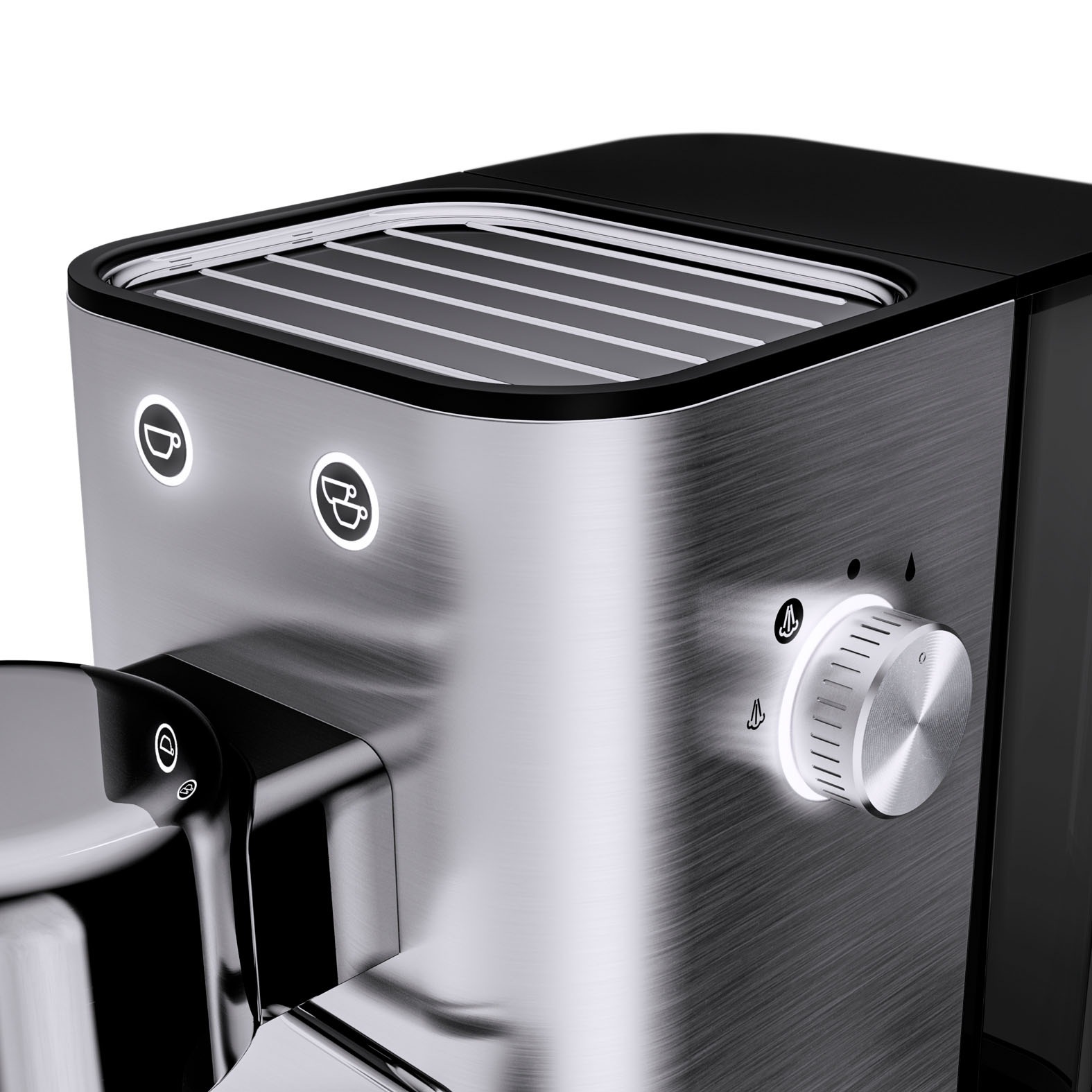 WMF Espressomaschine »Lumero« kompakt, dezente LED-Beleuchtung, 15 bar, 1350 Watt, Milchschaumdüse