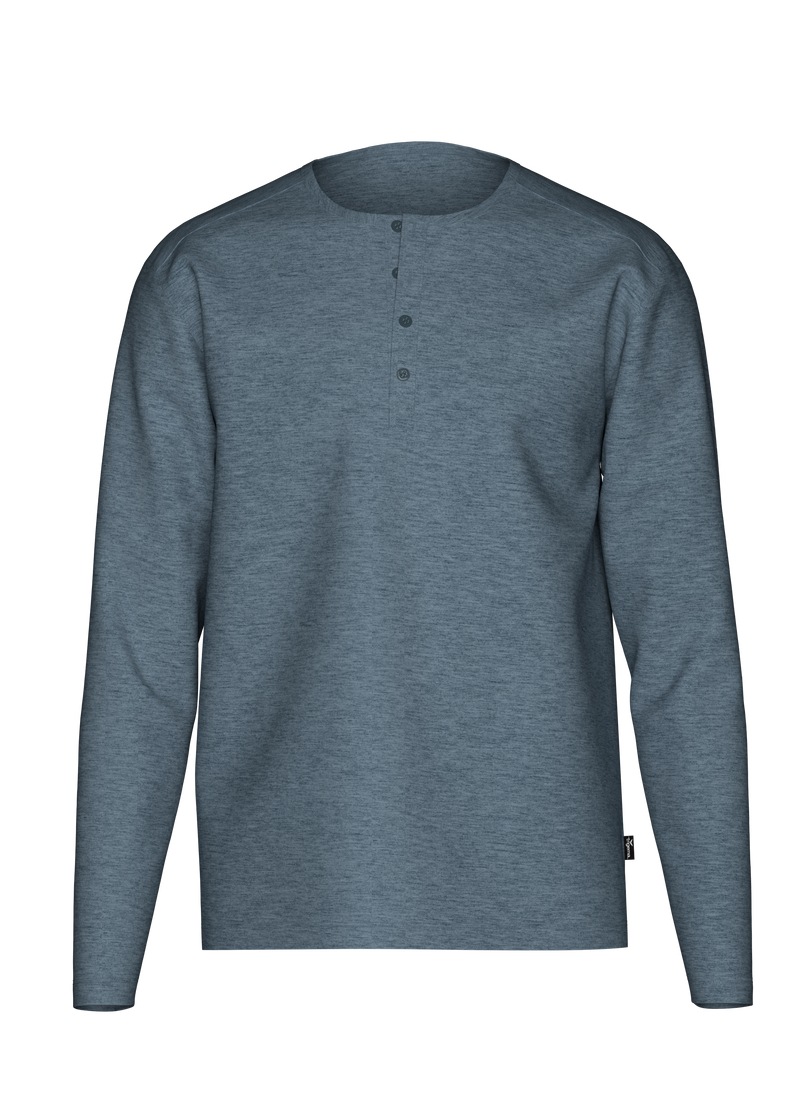 Trigema Longsleeve "TRIGEMA Langarmshirt mit Knopfleiste" 1 Stk. tlg. günstig online kaufen