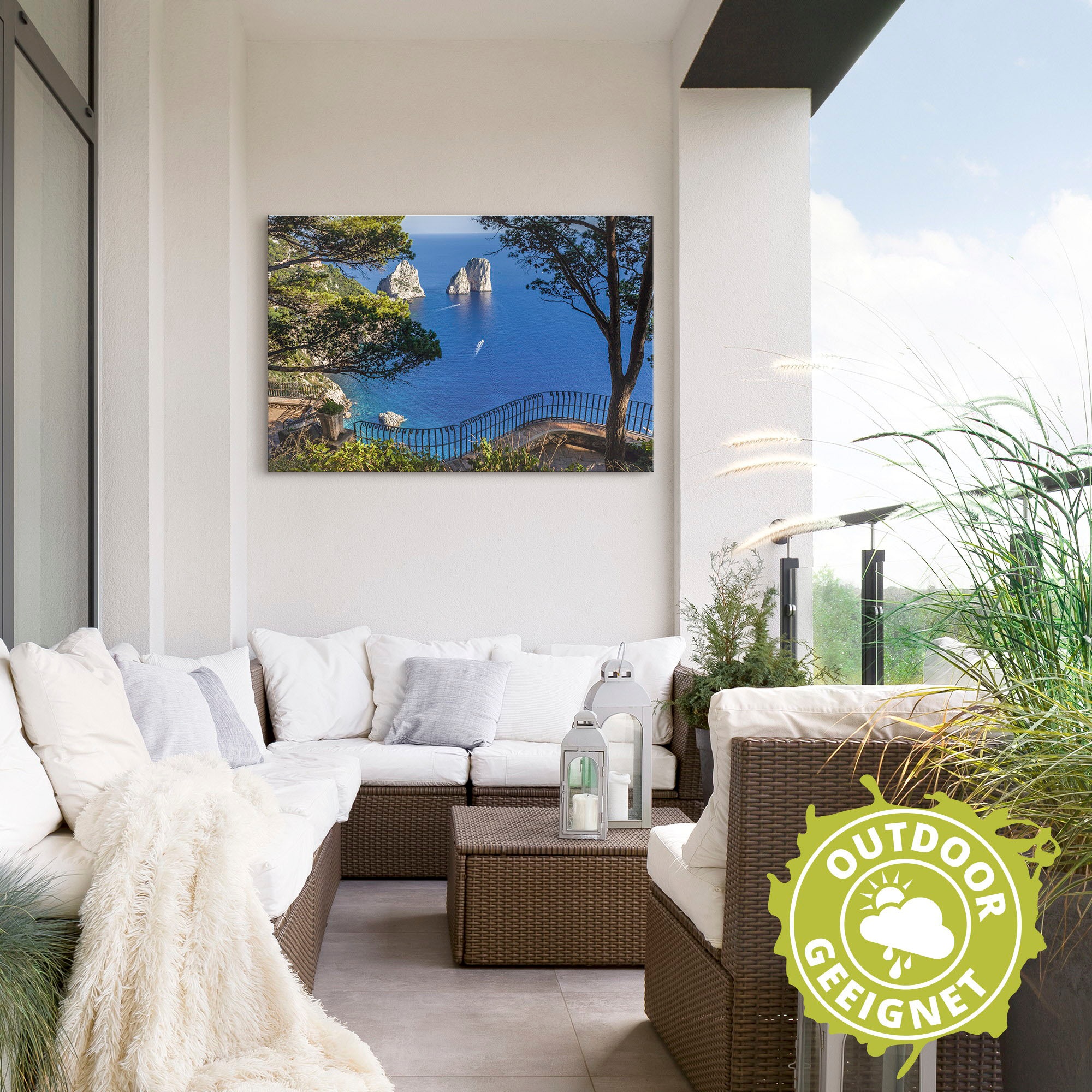 Artland Wandbild »Faraglione-Felsen auf Capri, Italien«, Meer Bilder, (1 St.), als Alubild, Outdoorbild, Leinwandbild, Poster, Wandaufkleber