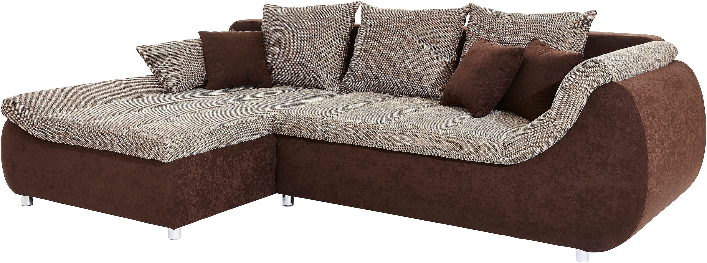 INOSIGN Ecksofa "Imola elegant und bequem, aktuelle Steppung im Sitz, L-For günstig online kaufen