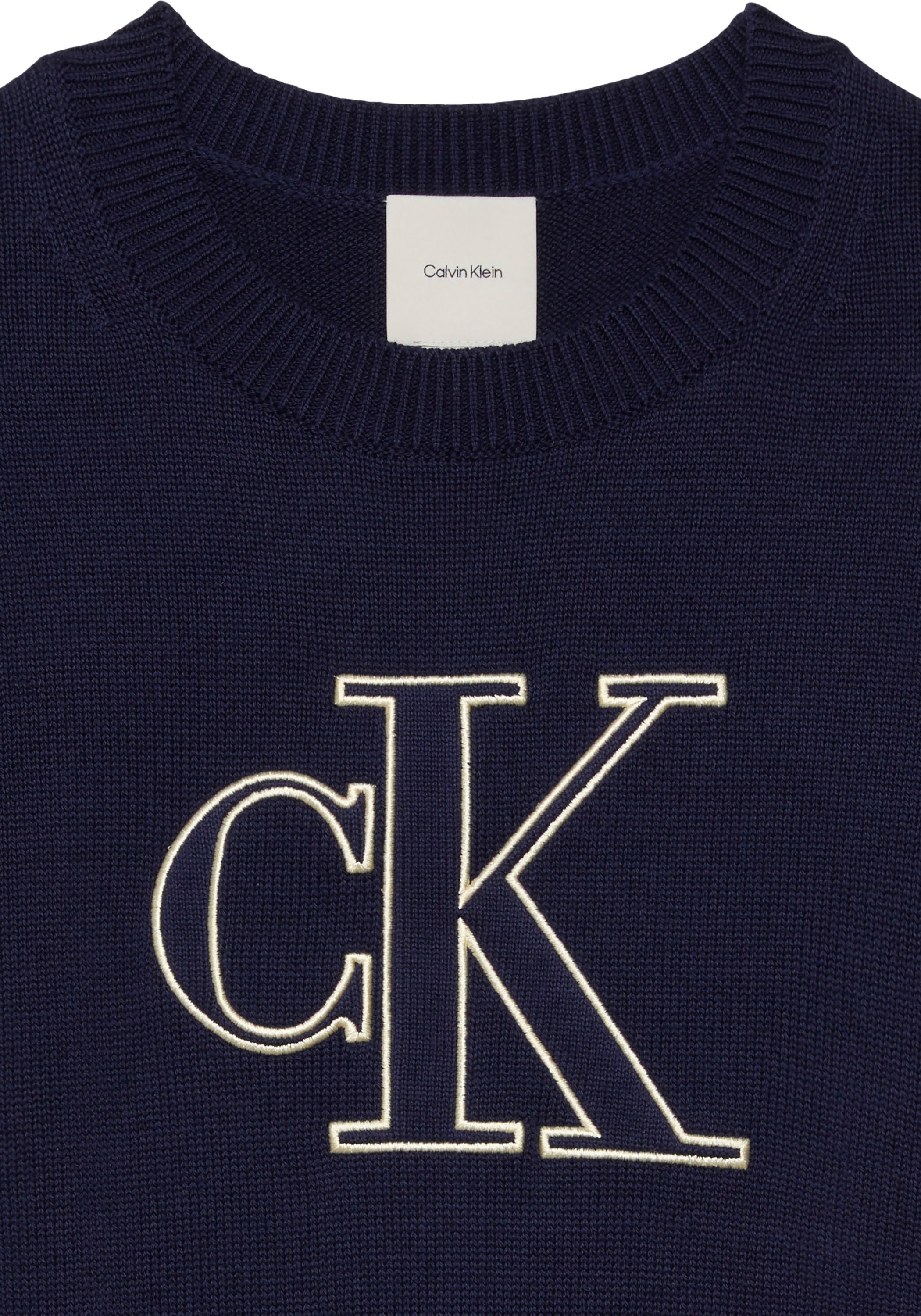 Thumbnail - Calvin Klein Jeans Kurzarmpullover Regular fit, mit Logoschriftzug