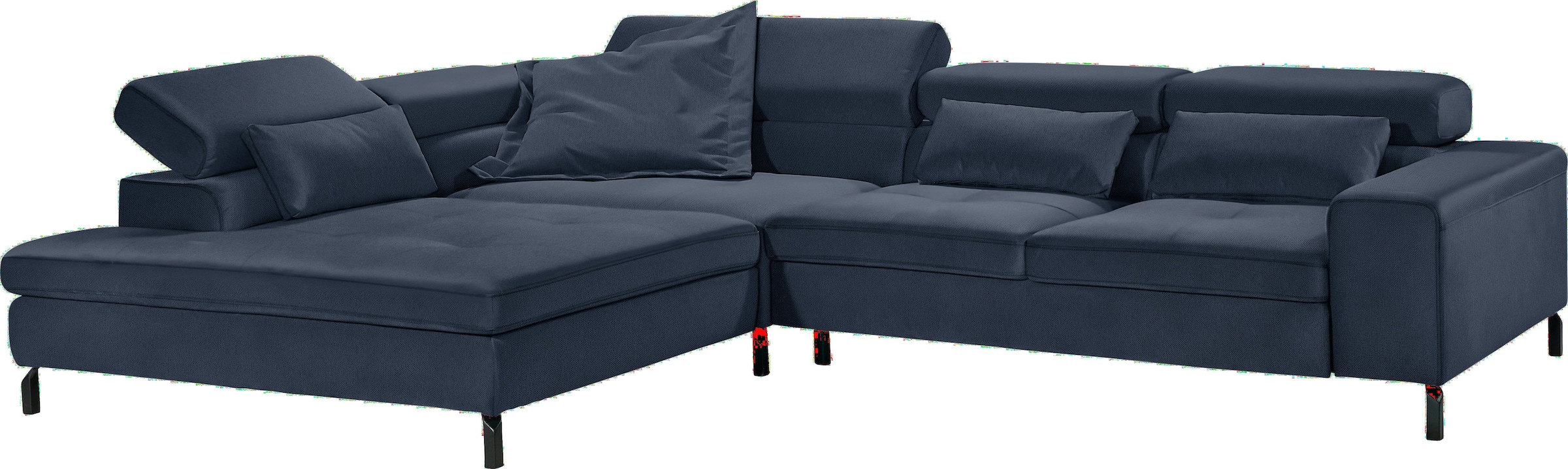 GALLERY M branded by Musterring Ecksofa »Felicia Due L-Form«, Wahlweise mit Sitzvorzug, inkl. Kopfteilverstellung, Sitzhöhe 43 cm