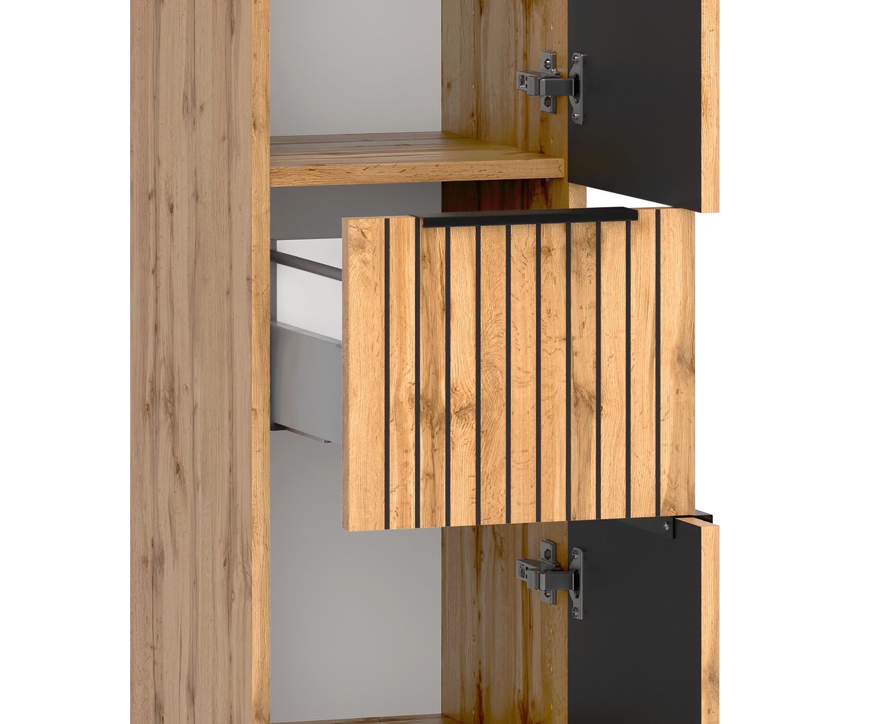 welltime Midischrank, Welltime, Breite 30 cm, reversibel, 2 Türen, 1 Auszug