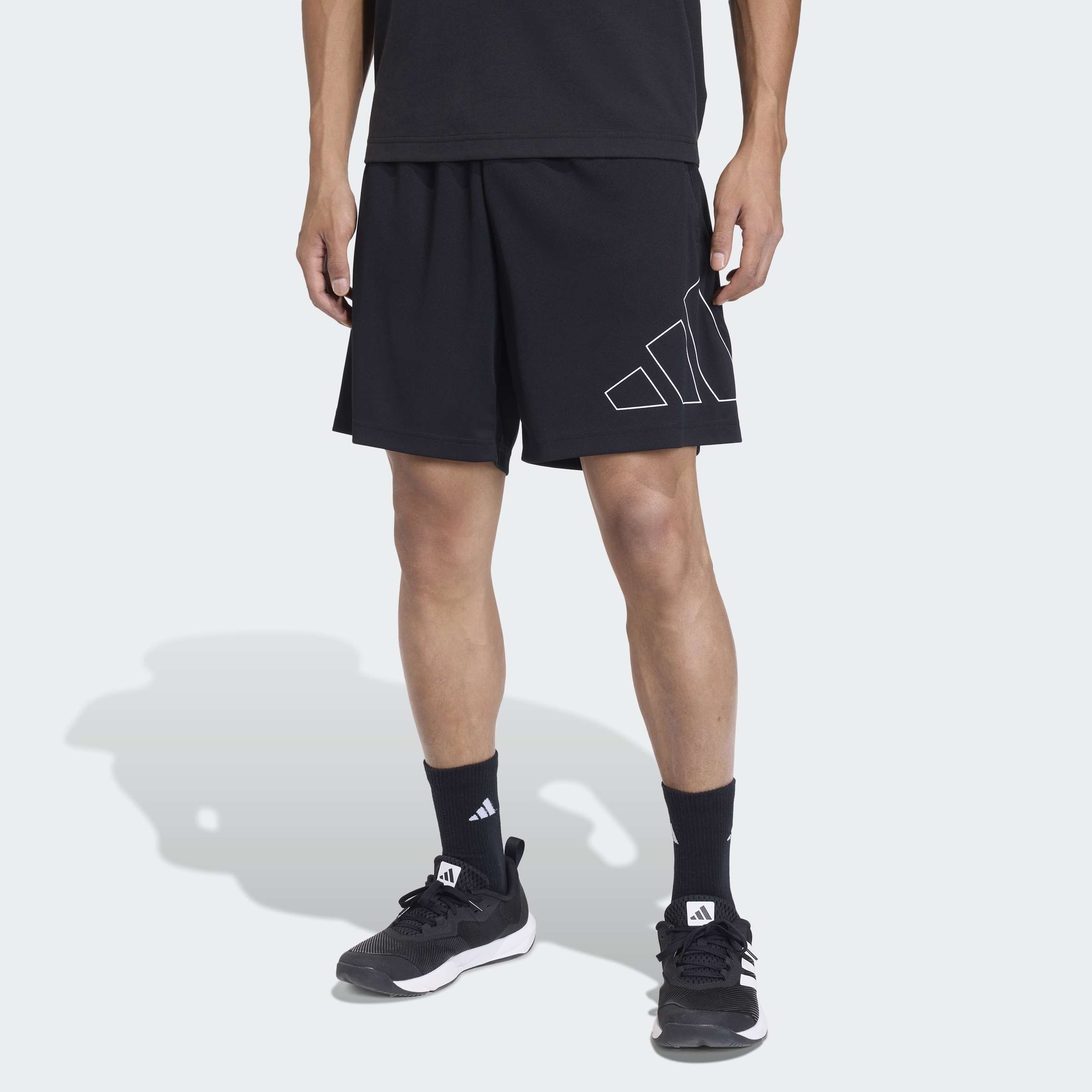 adidas Performance Shorts "WORKOUT ESSENTIALS BASE PIQUE BIG LOGO" im Bermudas-Stil, sportlicher Stil, für Erwachsene
