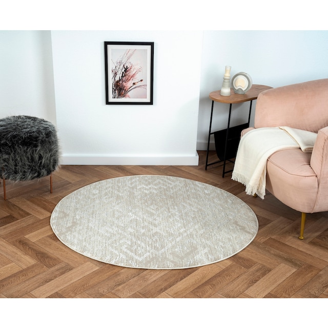 Myflair Möbel & Accessoires Teppich »My Type 2«, rund, Kurzflor,  Ethno-Style, besonders weich durch Microfaser kaufen | BAUR