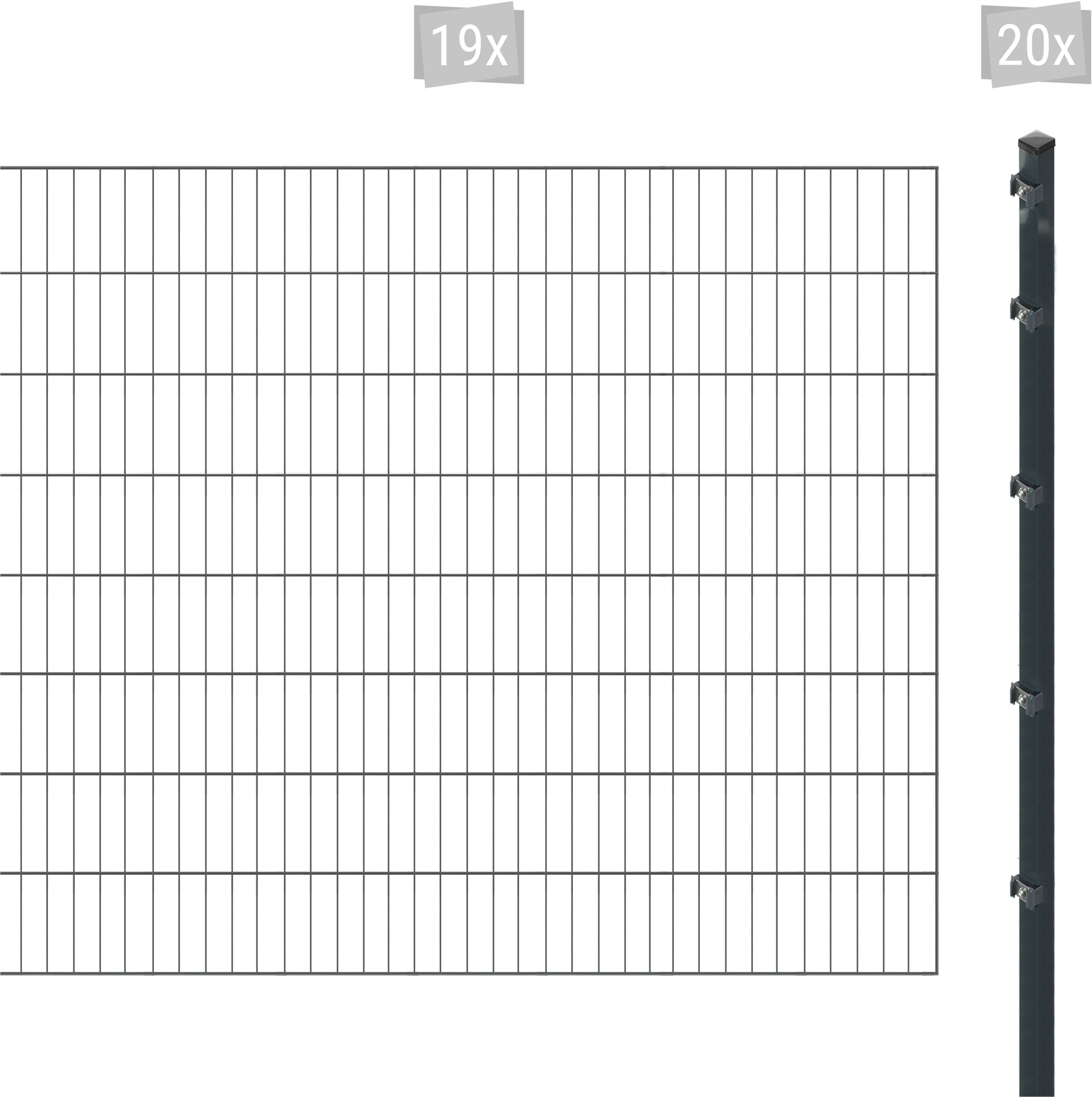 Arvotec Einstabmattenzaun "ESSENTIAL 160 zum Aufschrauben", Zaunhöhe 160 cm, Zaunlänge 2 - 60 m