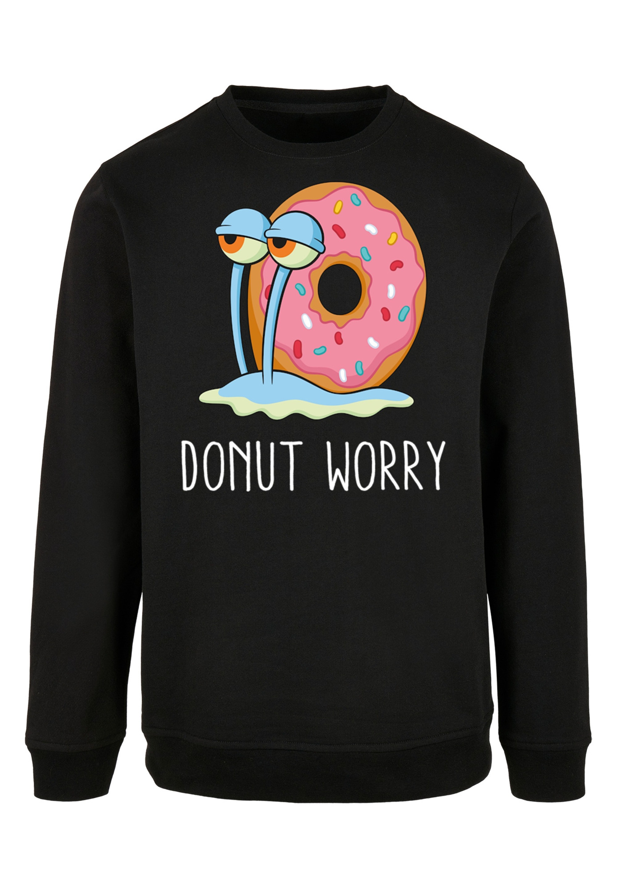 F4NT4STIC Sweatshirt »Spongebob Schwammkopf Donut Worry Garry Schnecke«, Print