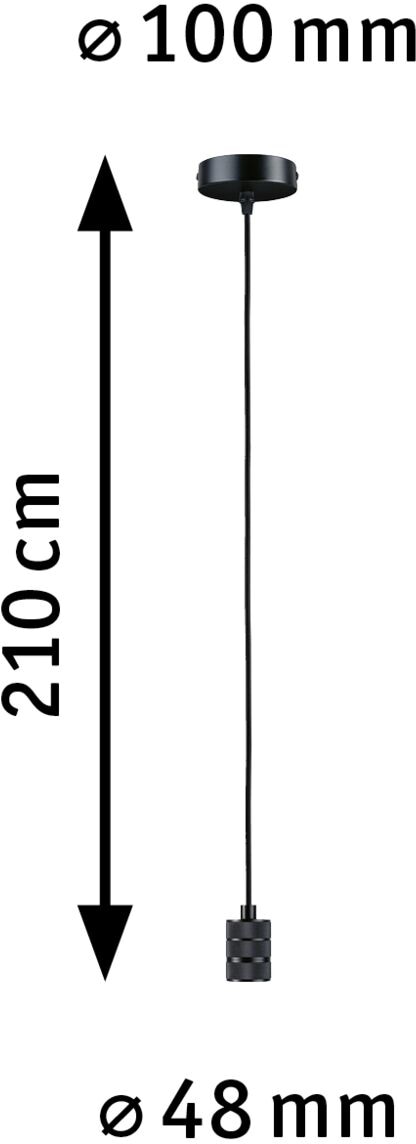 Paulmann Pendelleuchte »Tilla«, 1 flammig, Leuchtmittel E27 | ohne Leuchtmittel, E27, max. 1x60W E27, 230V, Stoff/Metall