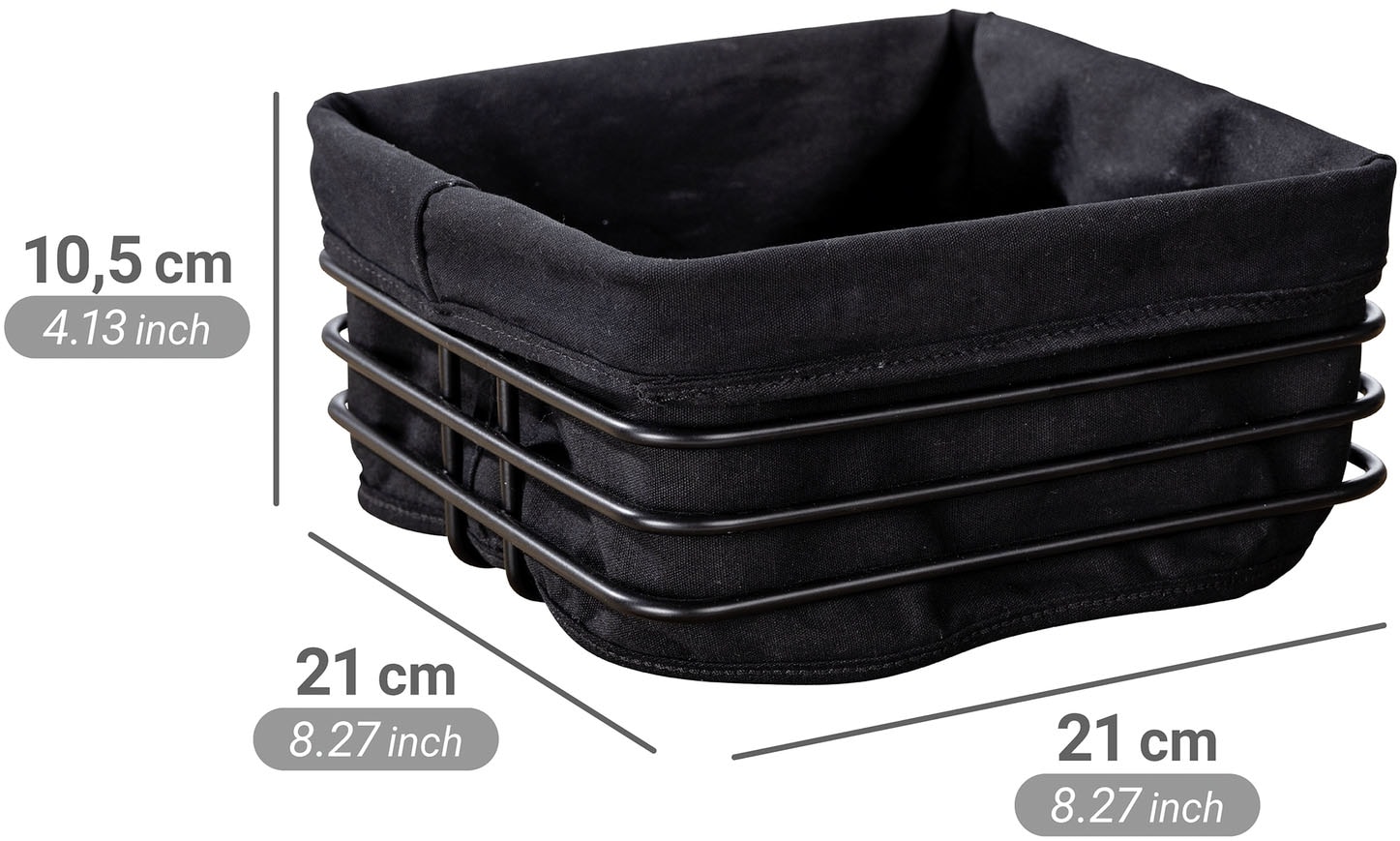 WENKO Brotkorb »Modell Premium Square« Set, Set, 2 tlg. tlg.