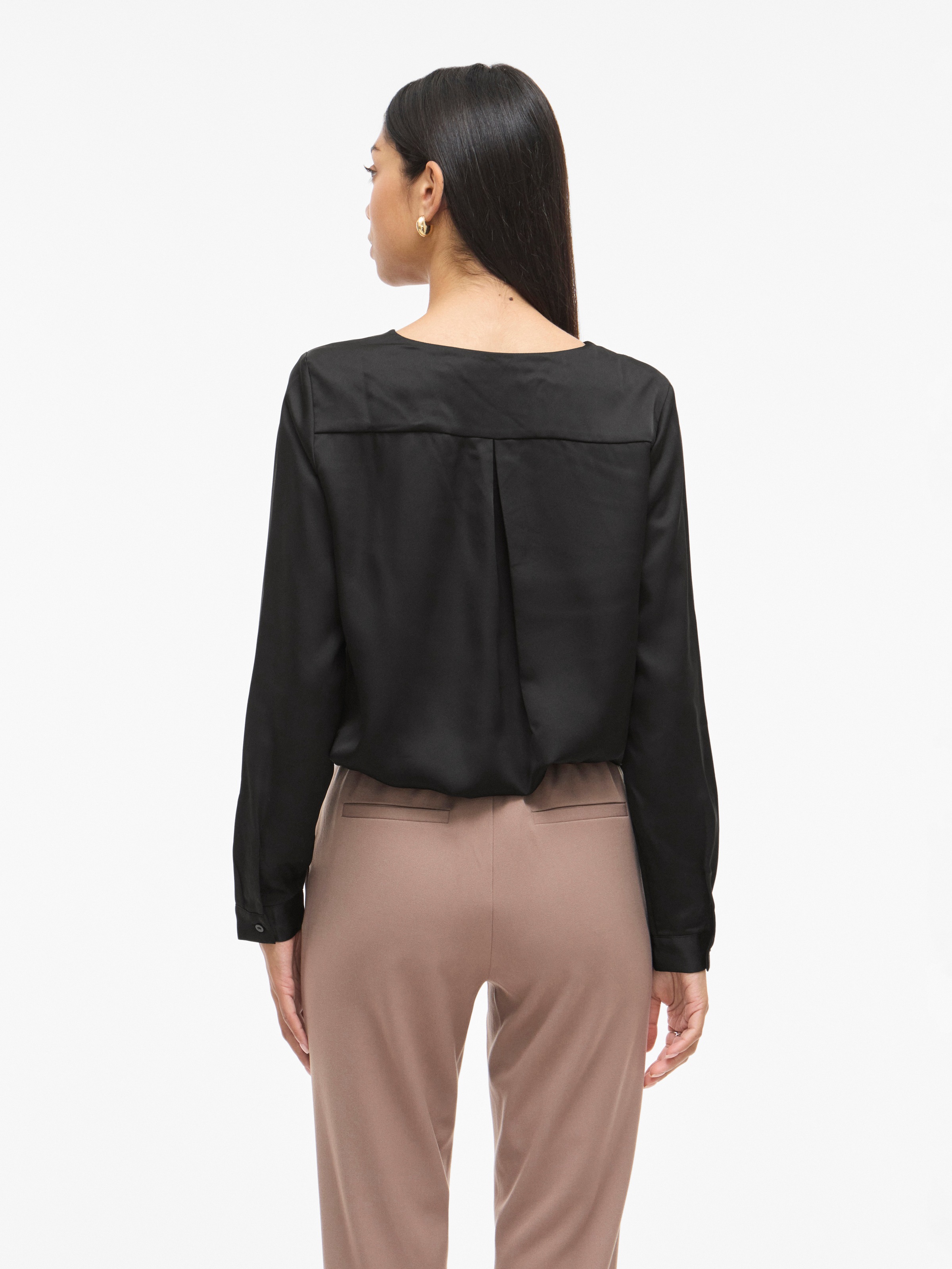 Vila Hemdbluse "VIELLETTE V-NECK L/S SATIN SHIRT - NOOS" günstig online kaufen