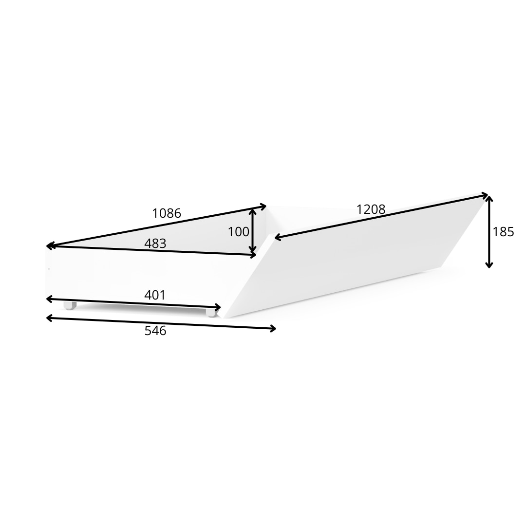 INOSIGN Schublade »Bett-Schubladen Calera (2 Stücke)«, (Set, 2 Stück), Zwei Schubladen, BxTxH 120x50x20 cm
