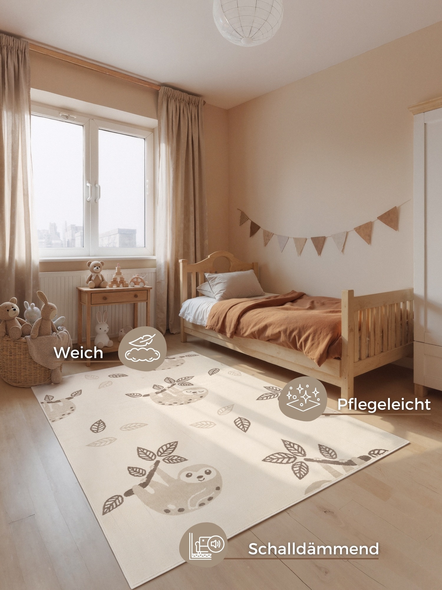 HANSE Home Kinderteppich »Relaxio« rechteckig 10 mm Höhe Pflegeleicht, Weich, Kinderzimmer, Spielteppich, Spielunterlage