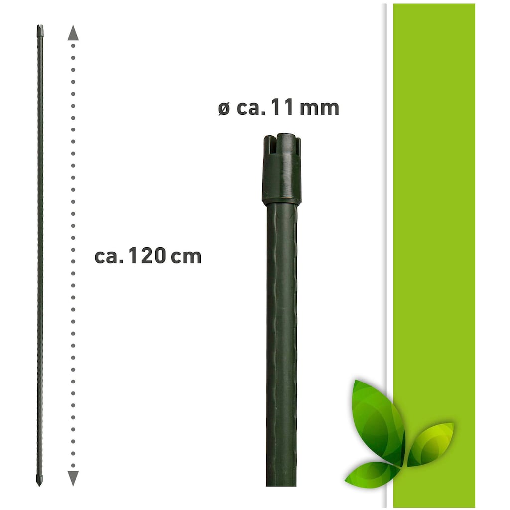 Windhager Rankhilfe, (Set, 20 St.), Tomatenstäbe, grün, H: 120 cm