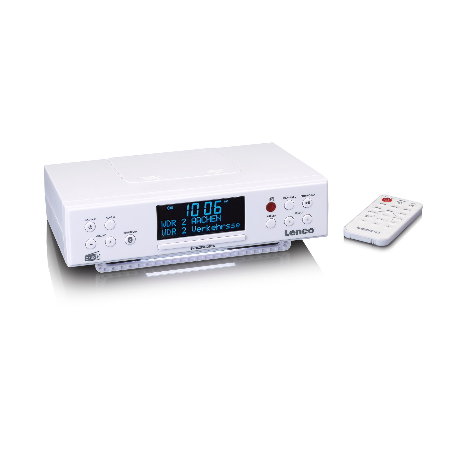 BAUR DAB+ Digitalradio Unterbau (Bluetooth BT«, PLL-FM-Radio Küchenradio | (DAB+) »KCR-190WH W) mit Küchen-Radio Lenco 4