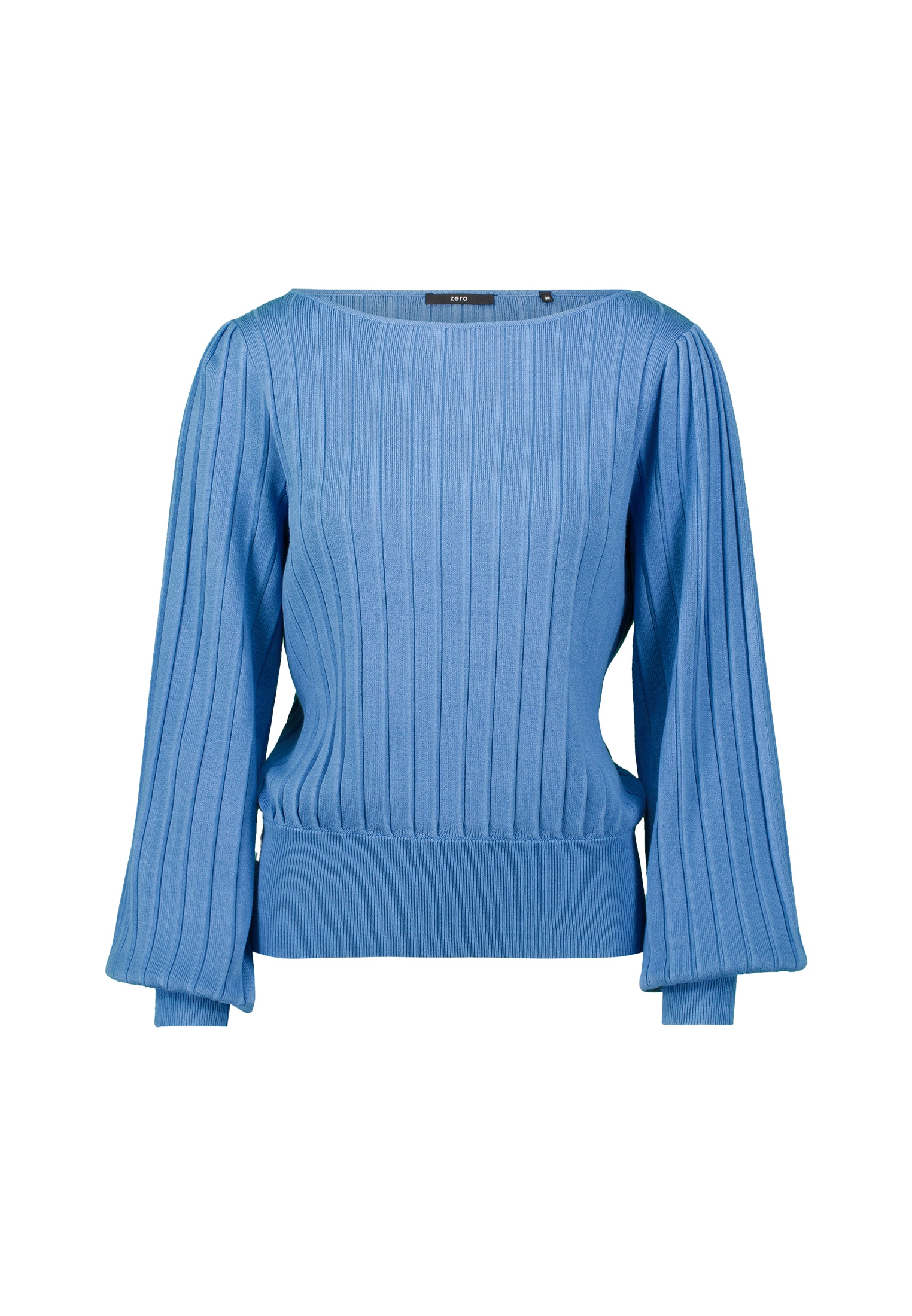 Zero Strickpullover »zero Pullover mit Ballonärmeln«, (1 tlg.), Plain/ohne Details