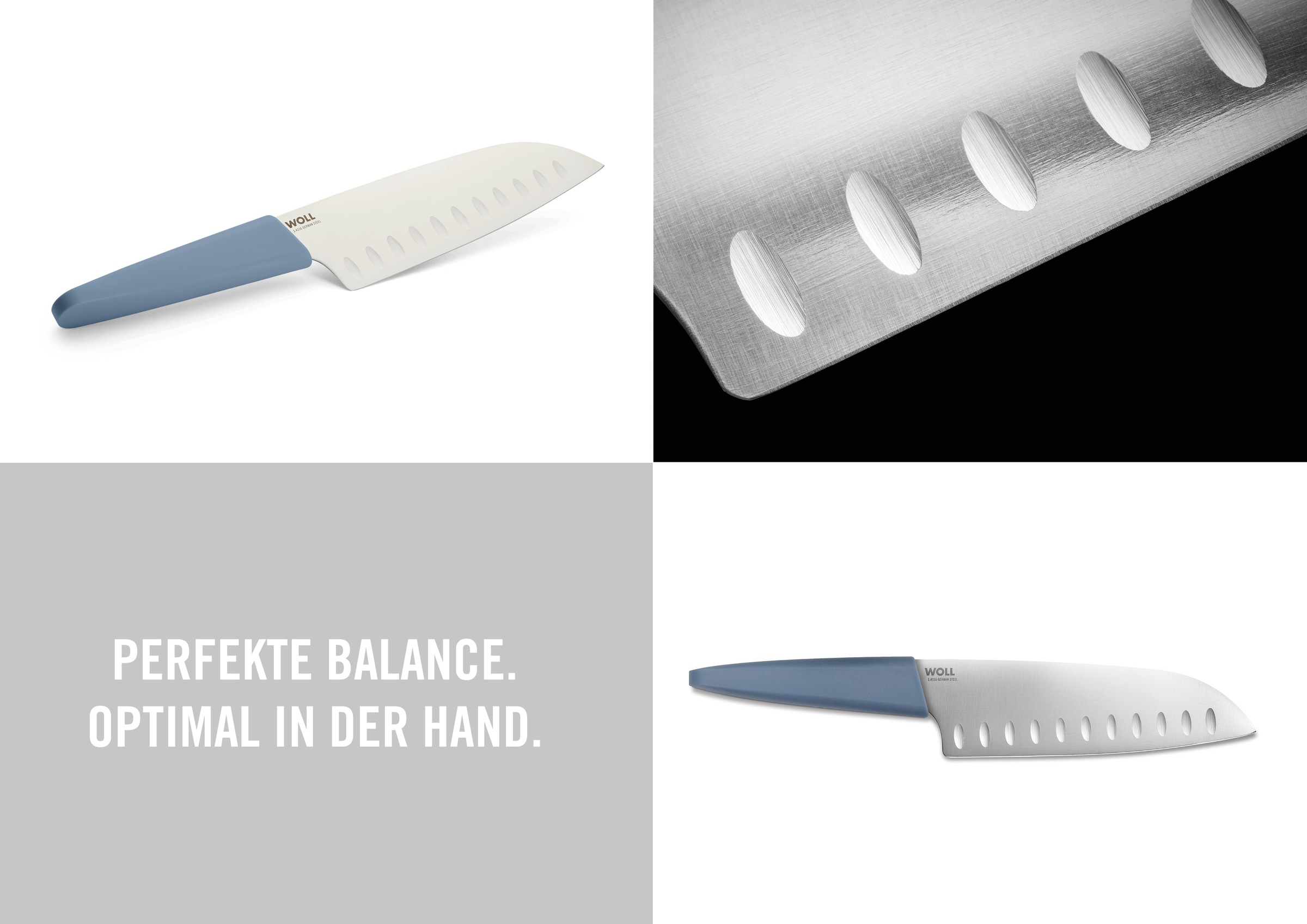 WOLL Santokumesser »Cutting Edge« aus deutschem Edelstahl gemäß DIN 1.4116