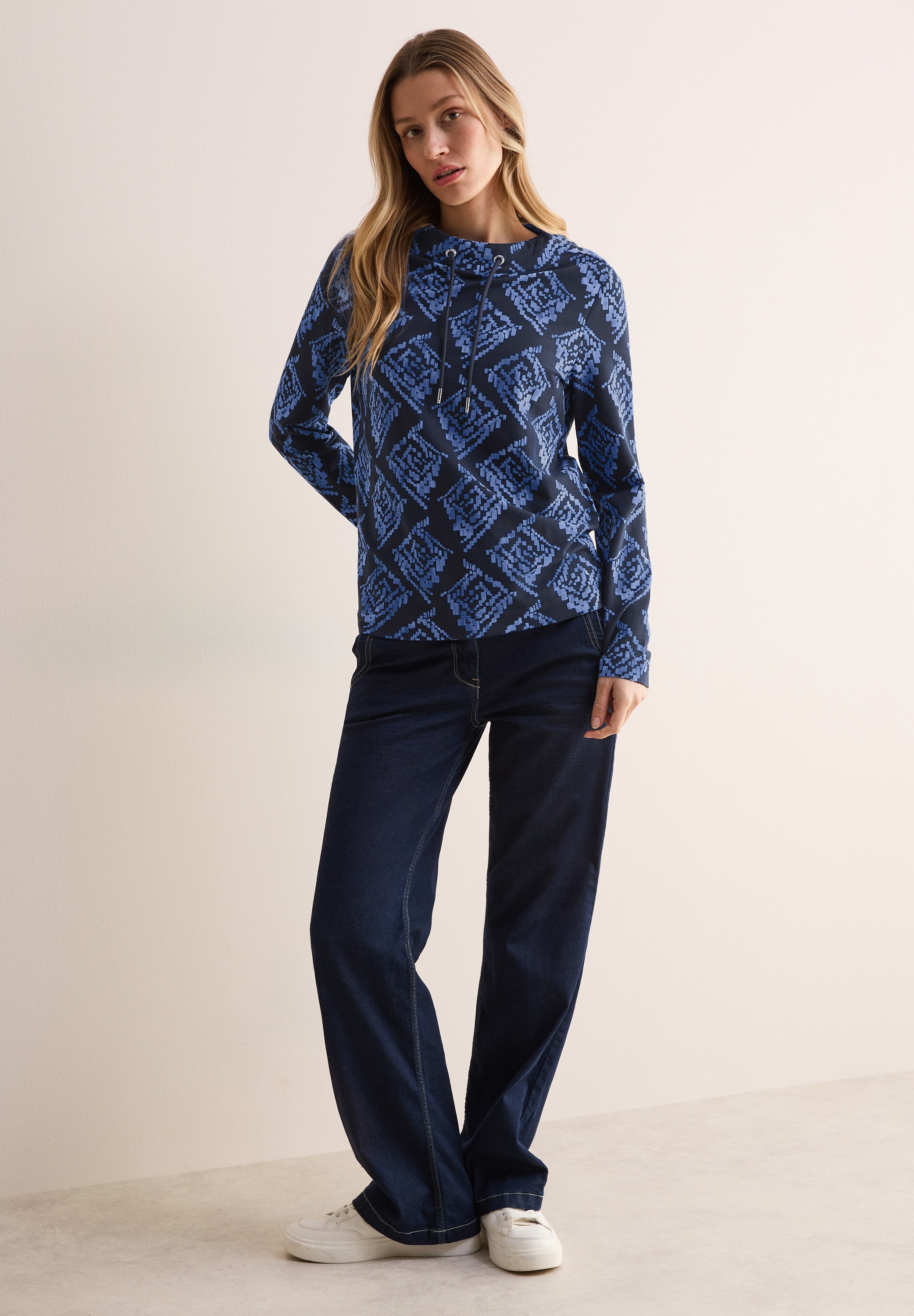 Cecil Langarmshirt, mit grafischem Muster