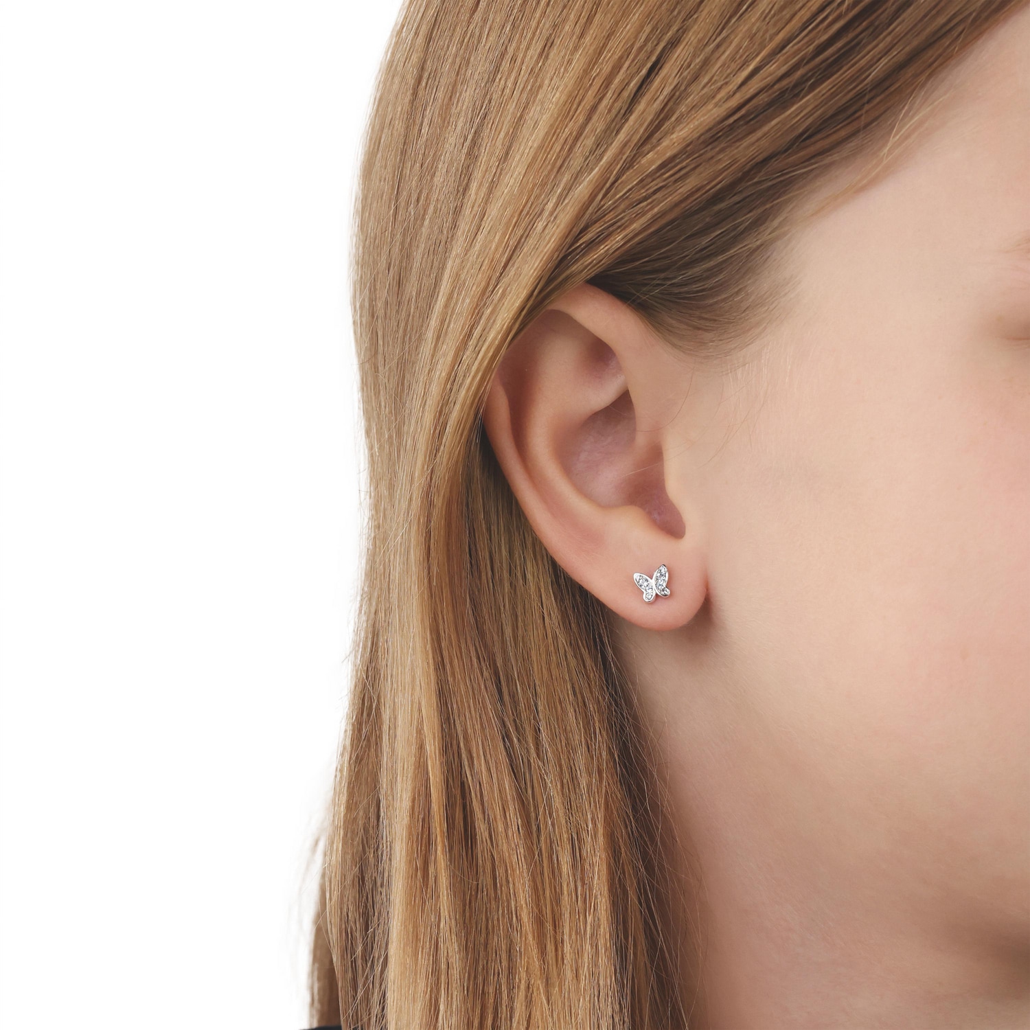 TOM TAILOR Paar Ohrstecker »Schmuck Geschenk Silber 925 Schmetterling« mit Zirkonia (synth.)