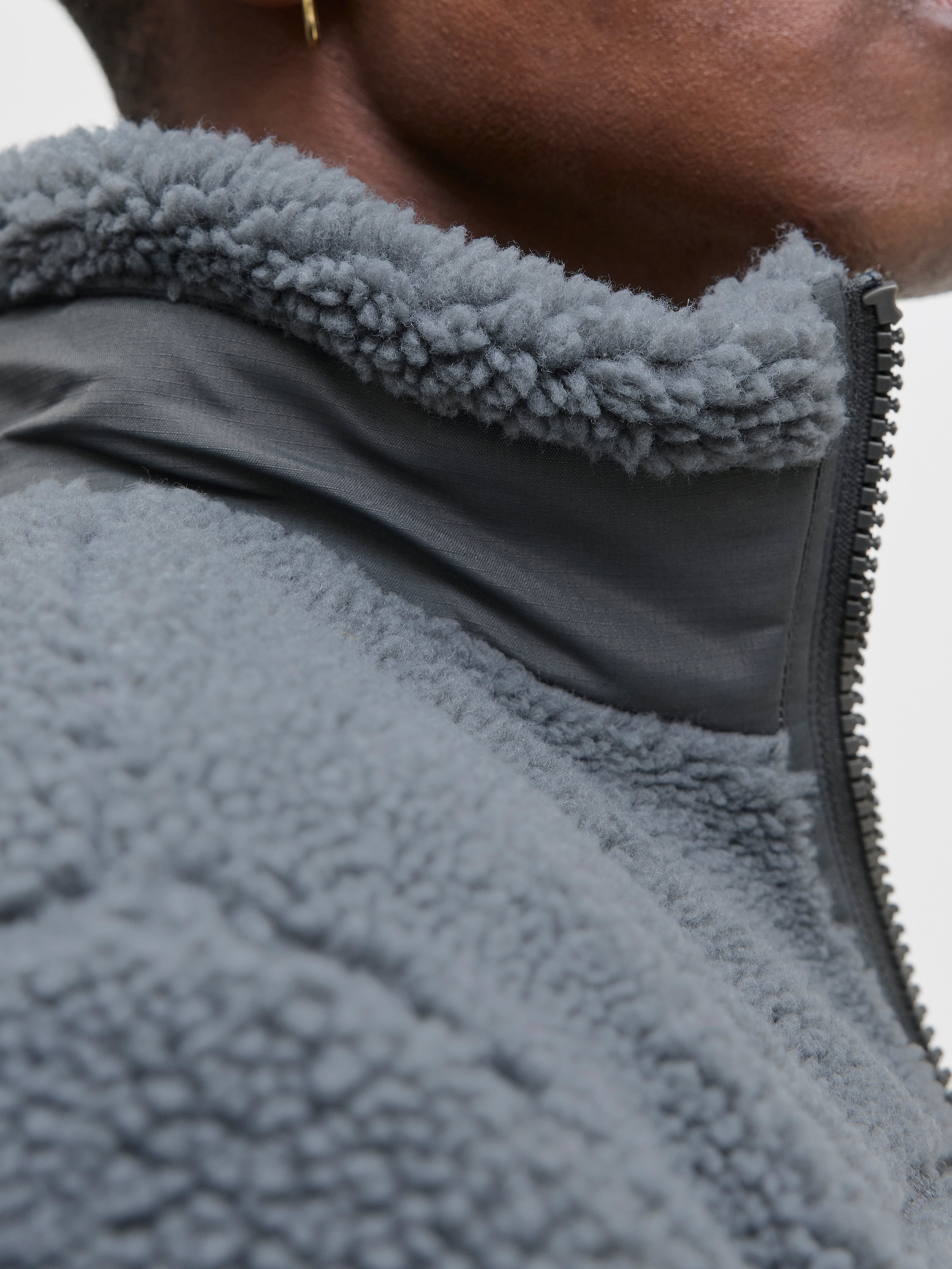 Jack & Jones Fleecejacke »JJESOHO TEDDY JACKET NOOS«, ohne Kapuze