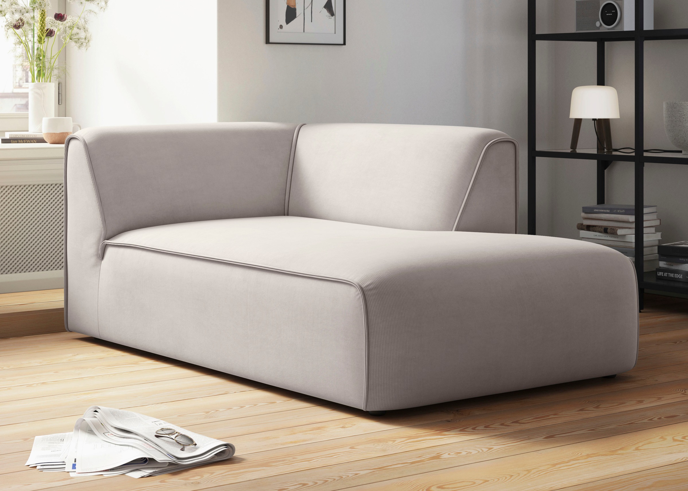 RAUM.ID Ottomane »Merid Chaiselongue, Maße B/T/H: 100/162/70 cm«, als Modul oder separat verwendbar, für individuelle Zusammenstellung