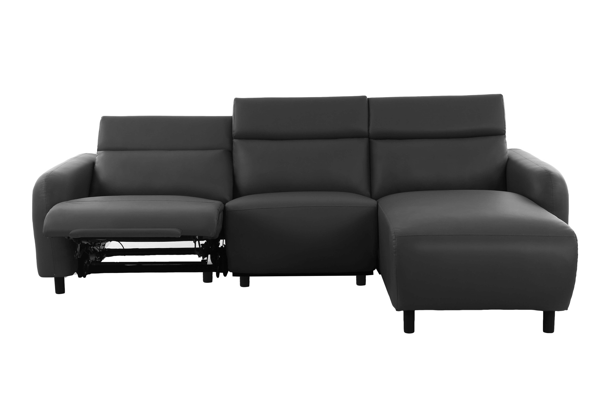 Home affaire Ecksofa »SKAANE Kunstleder, L-Form, 274 cm, manuelle u. elektrische Funktion,«, 274 cm, mit Kopfteilverstellung und man. oder elektr. Relaxfunktion