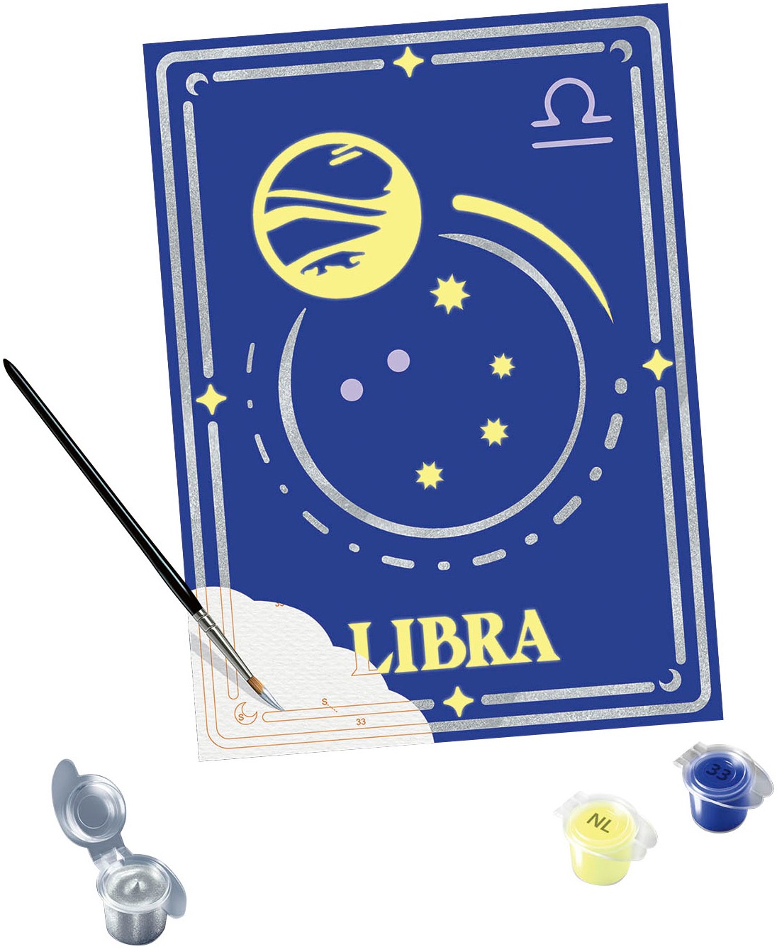 Ravensburger Malen nach Zahlen »Sternzeichen (Zodiac Sign) Waage«, Made in Europe