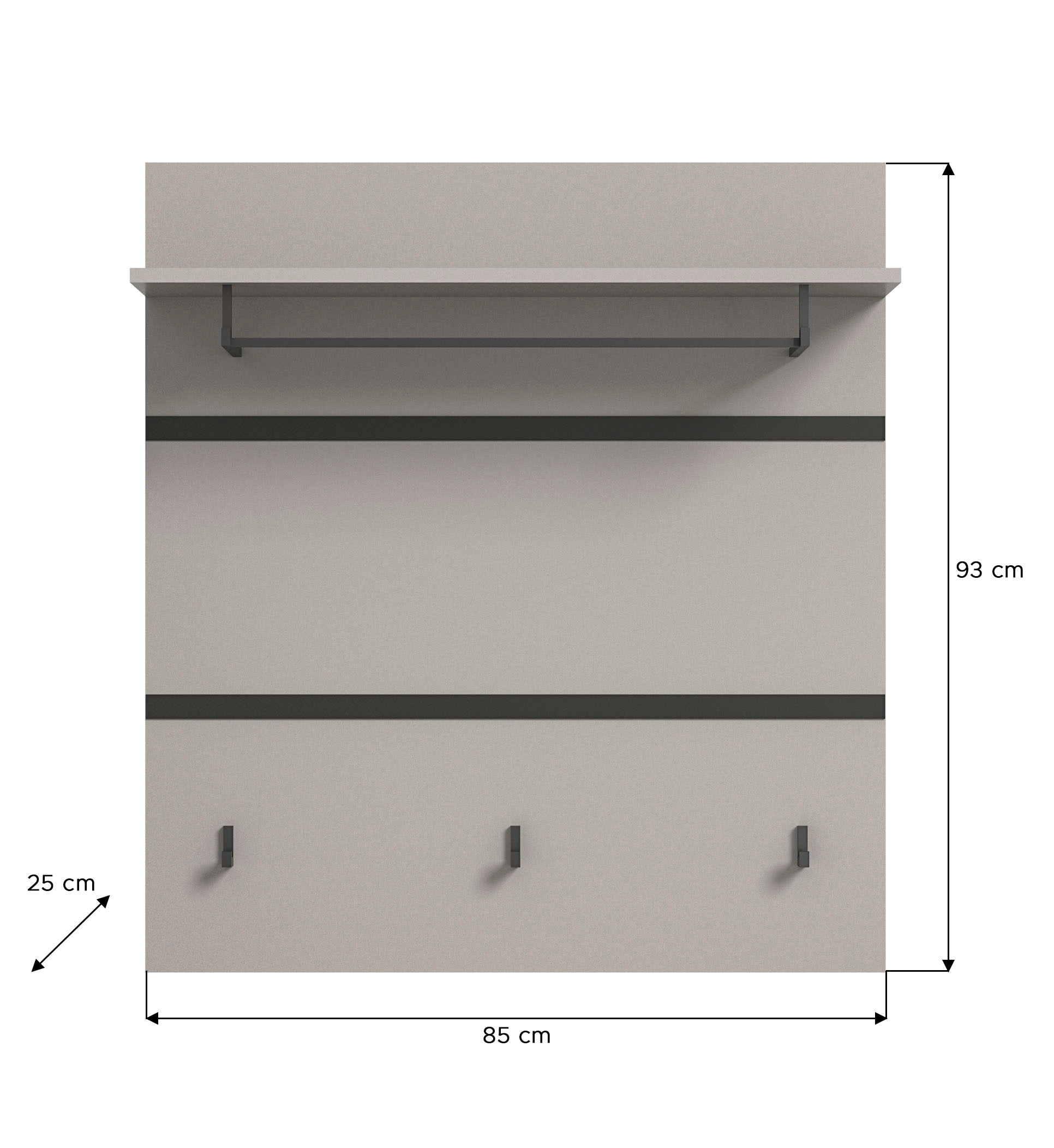 INOSIGN Garderobenpaneel »Skygge«, (1 St.), Garderobe, Garderobenmöbel, Paneel, Breite 85 cm