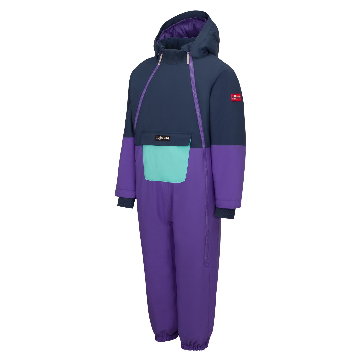 TROLLKIDS Schneeoverall »KIDS NARVIK SNOWSUIT« sportlicher Look, Schneeoverall für Kinder, aus Polyester