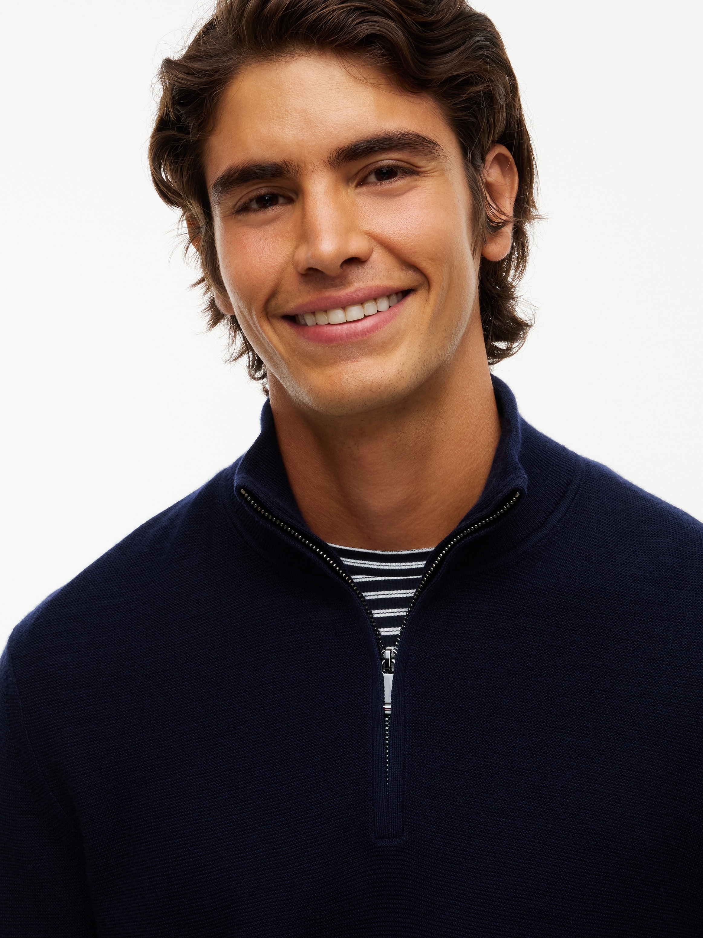 Tommy Hilfiger Stehkragenpullover »NY PERFORMANCE MOCK NECK« Stehkragen mit Reißverschluss
