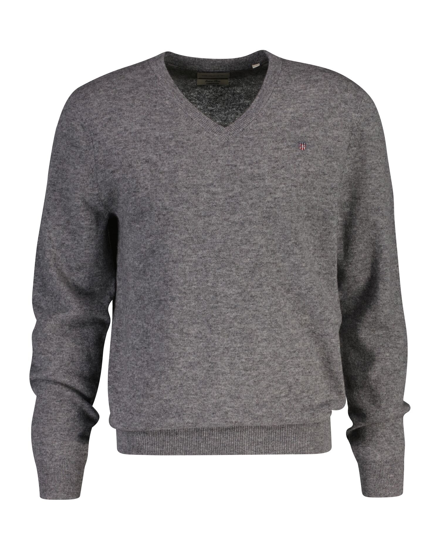 Gant V-Ausschnitt-Pullover "EXTRAFINE LAMBSWOOL V-NECK", mit Logostickerei günstig online kaufen