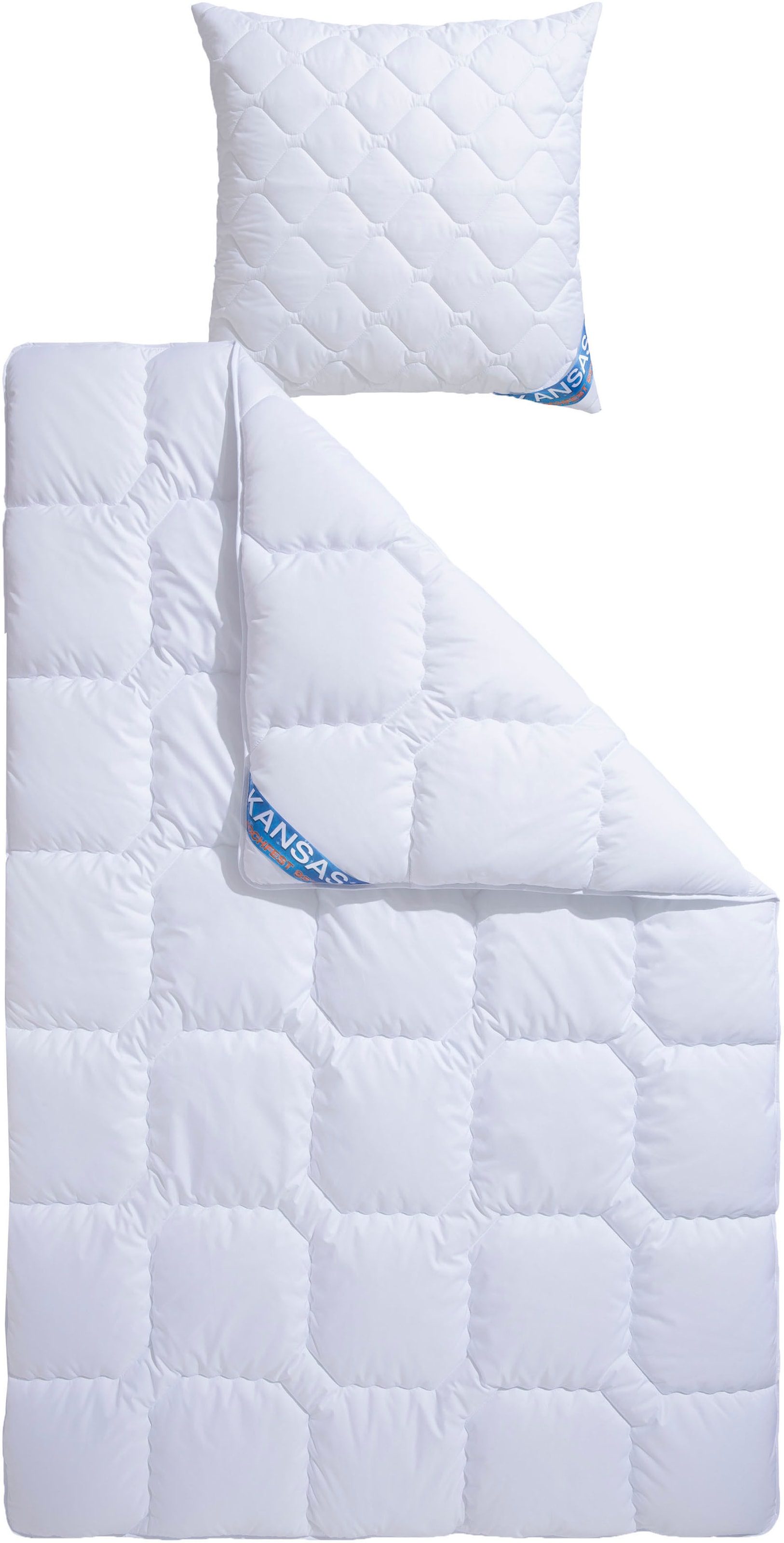 fan Microfaserbettdecke + Kopfkissen "Kansas, 2tlg.-Set mit Kissen 80x80 cm günstig online kaufen