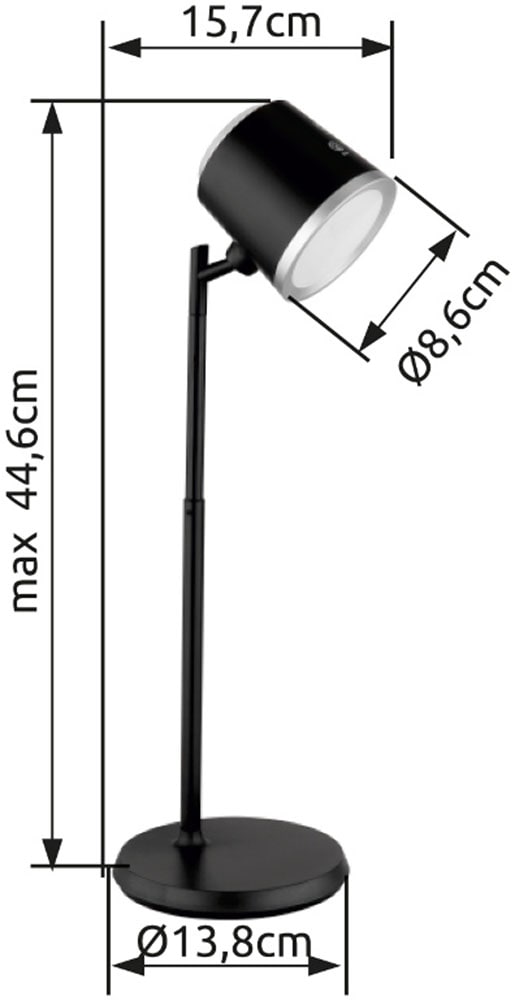 GLOBO LIGHTING LED Tischleuchte »MEEYA«, Leuchtmittel LED-Modul | LED fest integriert, Tischlampe/Arbeitszimmer/Bürotischleuchte/weiß/Touch Ein/Aus