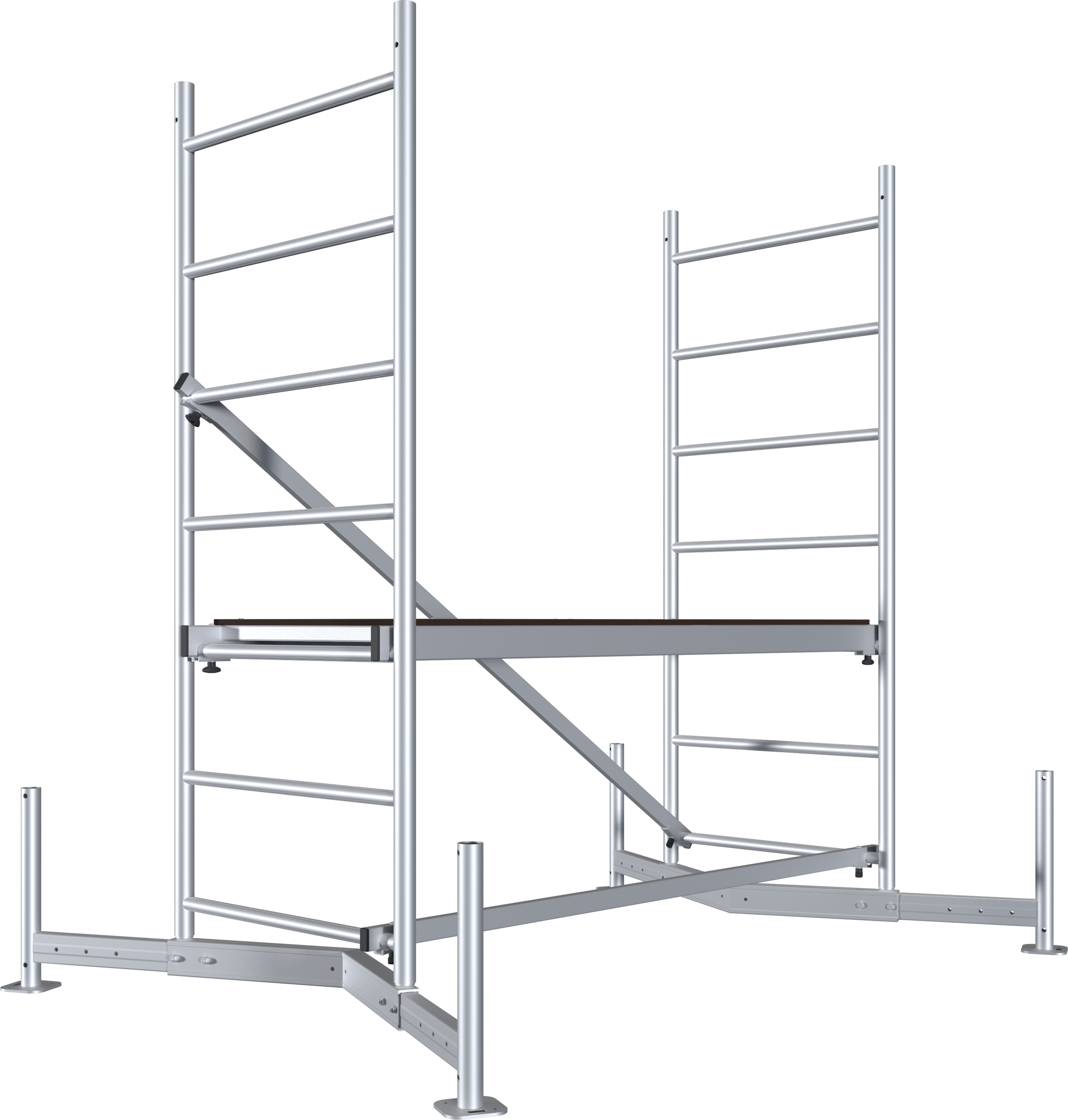 KRAUSE Arbeitsgerüst »ClimTec System«, Alu-Grundgerüst, aufstockbar, Arbeitshöhe: 3 Meter