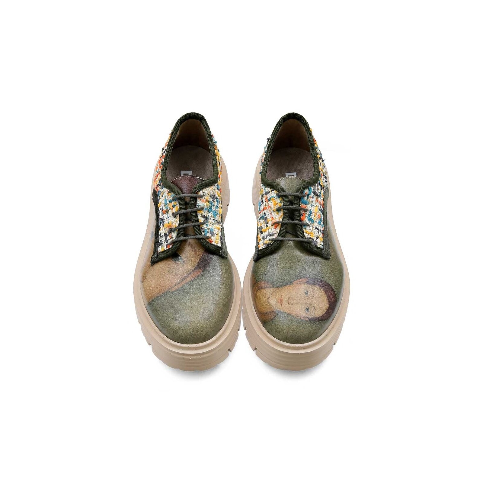 DOGO Ballerina »Brooklyn Painting-Of-A-Lady Damen Halbschuhe«, Handgefertigt