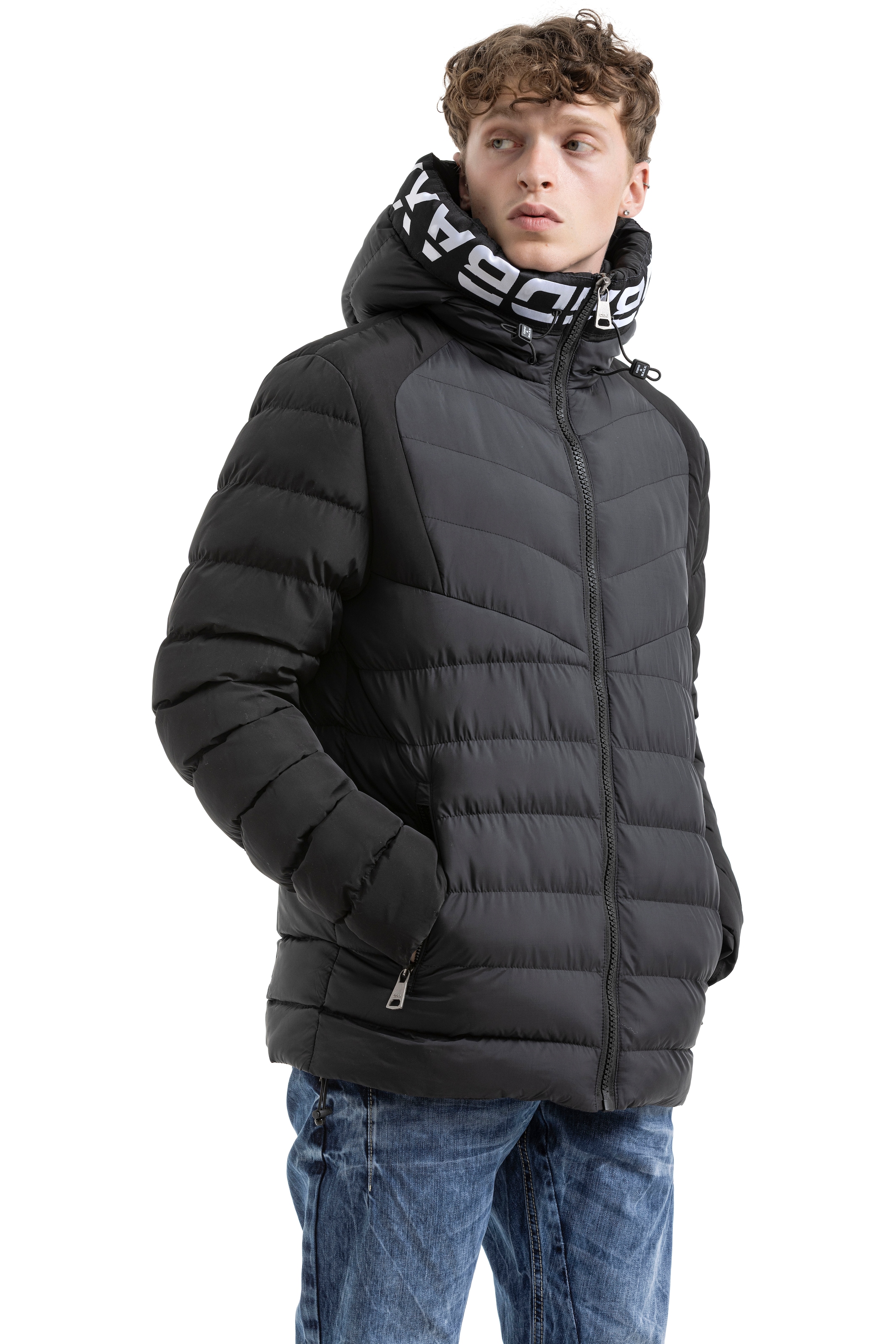 Cipo & Baxx Steppjacke mit Kapuze