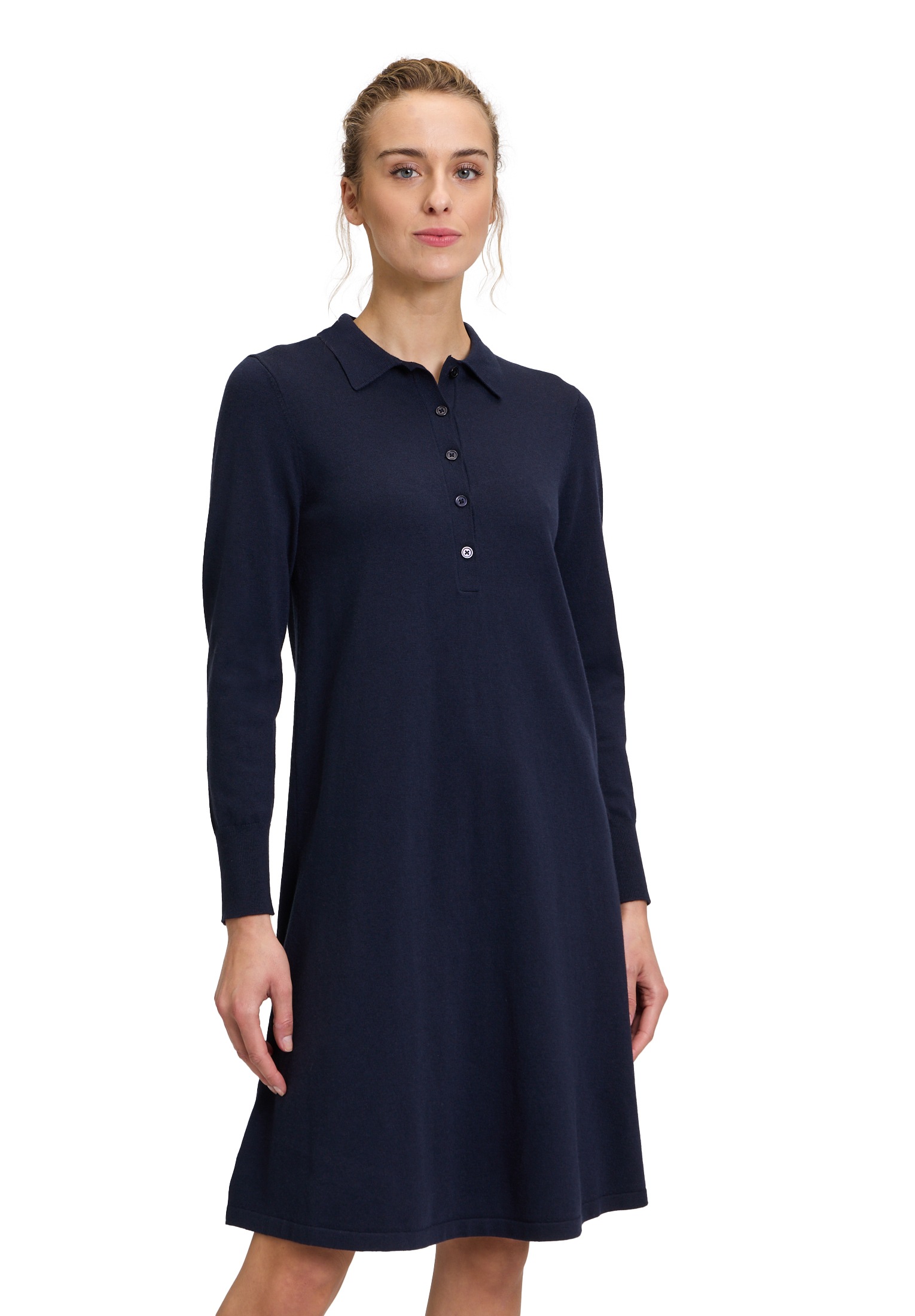 Vera Mont Strickkleid "Vera Mont Damen Strickkleid mit Knopfleiste", Rippbü günstig online kaufen