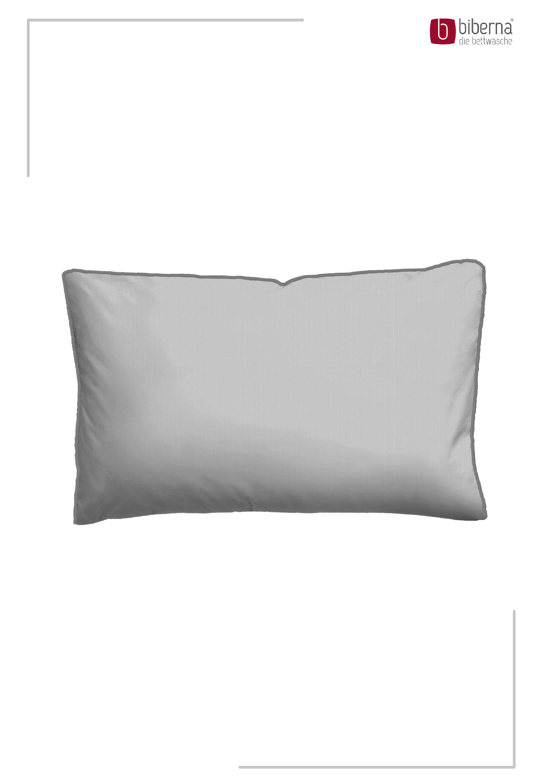 Biberna Kissenbezug »0615211 Premium Satin aus 100% Baumwolle mit Reißverschluß, 40x80 cm« seidig glatt & atmungsaktiv, Reißverschluss, Feine Streifen