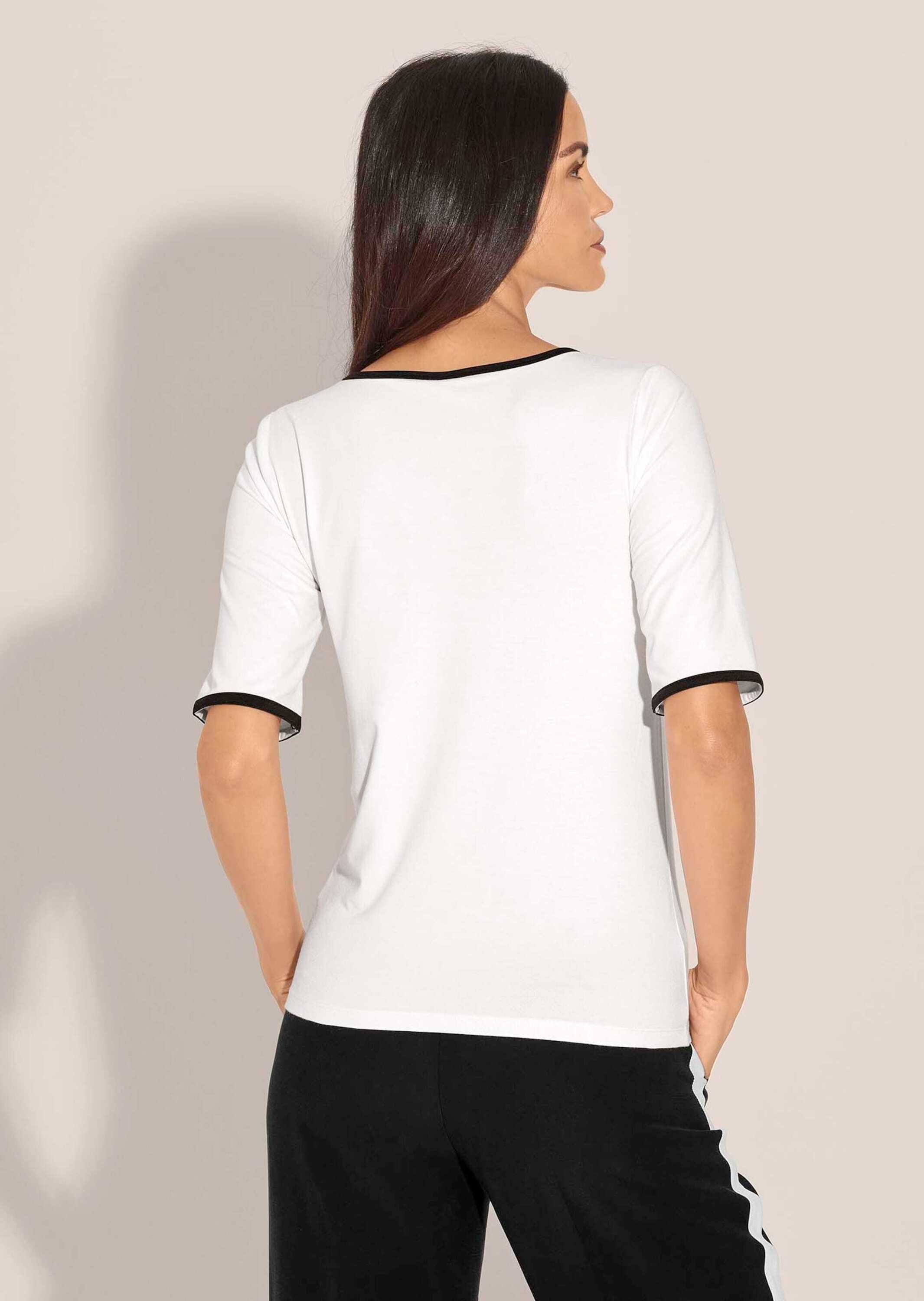 MADELEINE Kurzarmshirt »Shirt Halbarm-Shirt mit kontraststarken Paspeln«