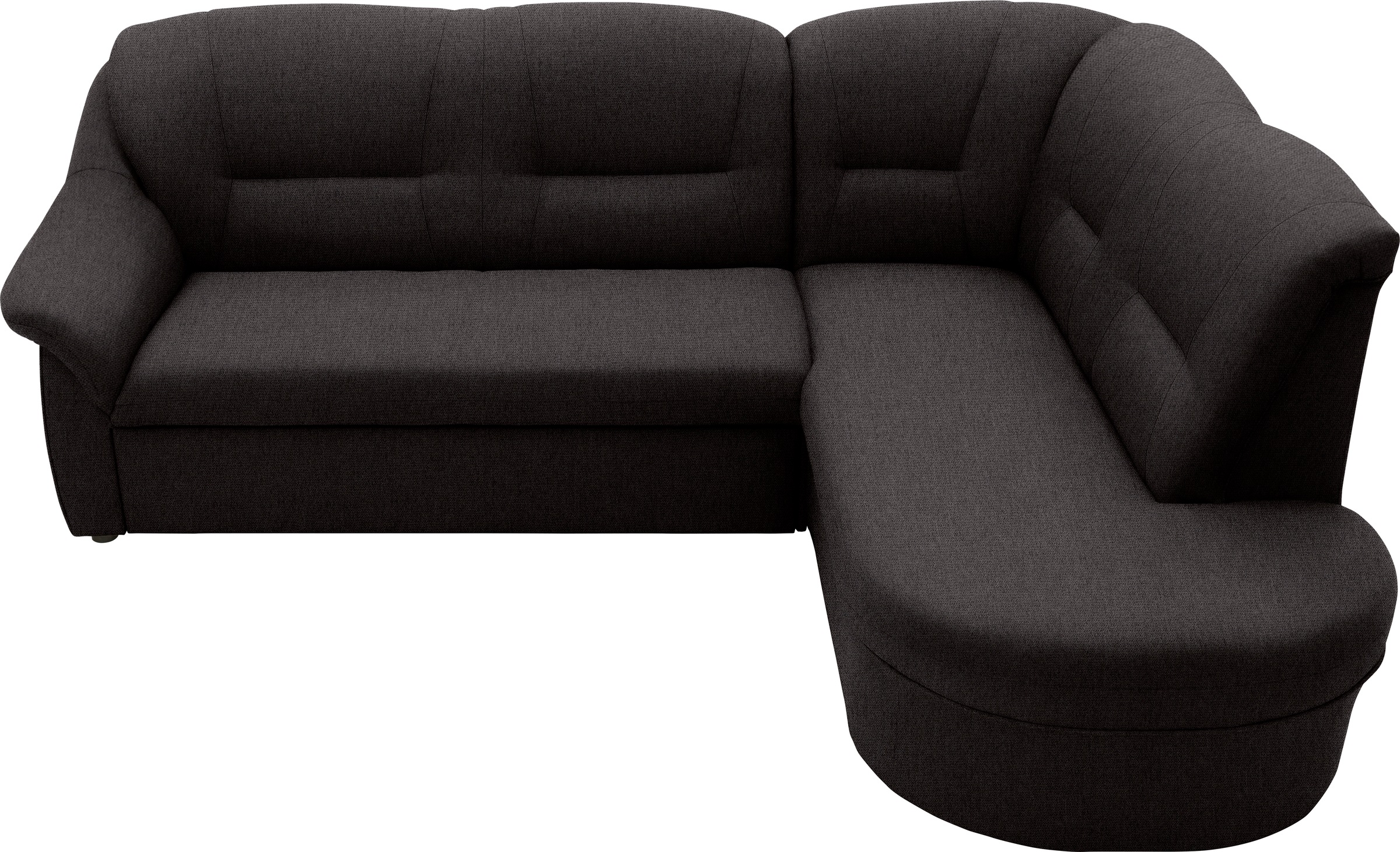 DOMO collection Ecksofa »Faenza für kleine Räume, Stellmaße 232,176cm, komfortabel, L-Form«, mit Ottomane, zeitlos, elegante Armlehnen, wahlweise mit Bettfunktion