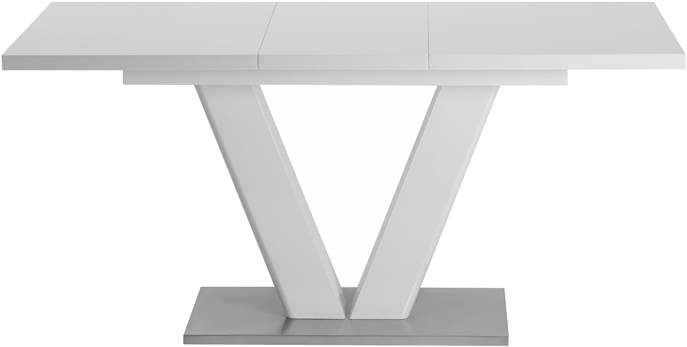 Home affaire Essgruppe »Elbach Ausziehtisch«, (Set, 5 tlg.), ausziehbar 120-160 cm, Hochglanz, Tischgruppe Freischwinger