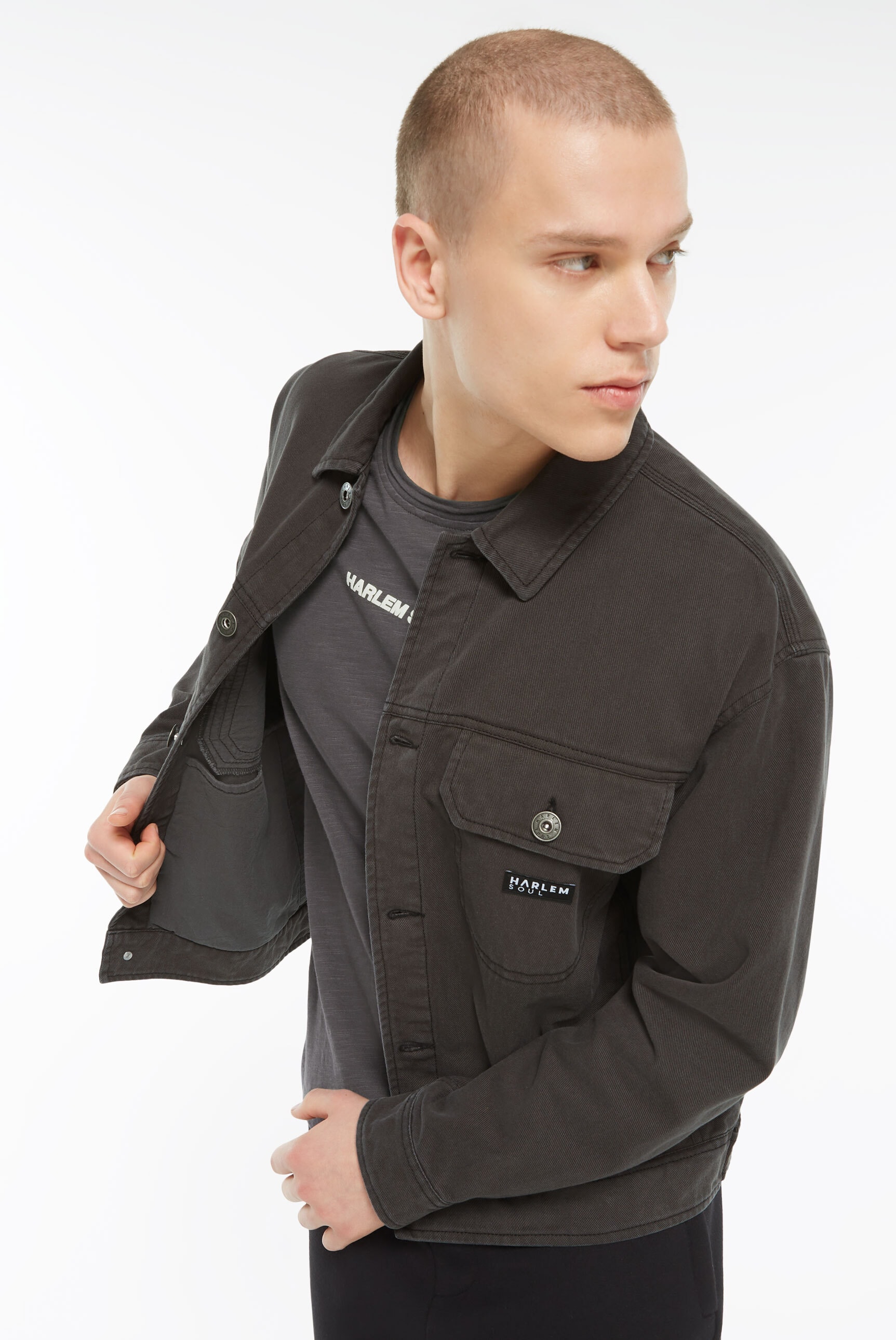 Harlem Soul Jeansjacke ohne Kapuze